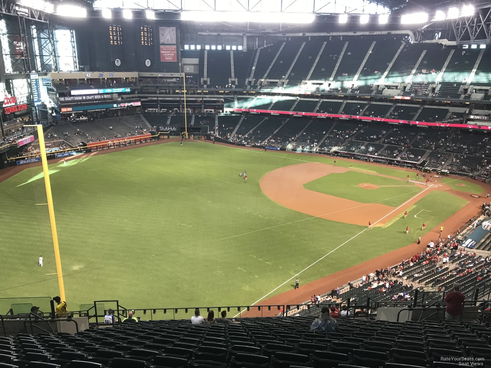 section 331, row 20 seat view  for baseball - chase field