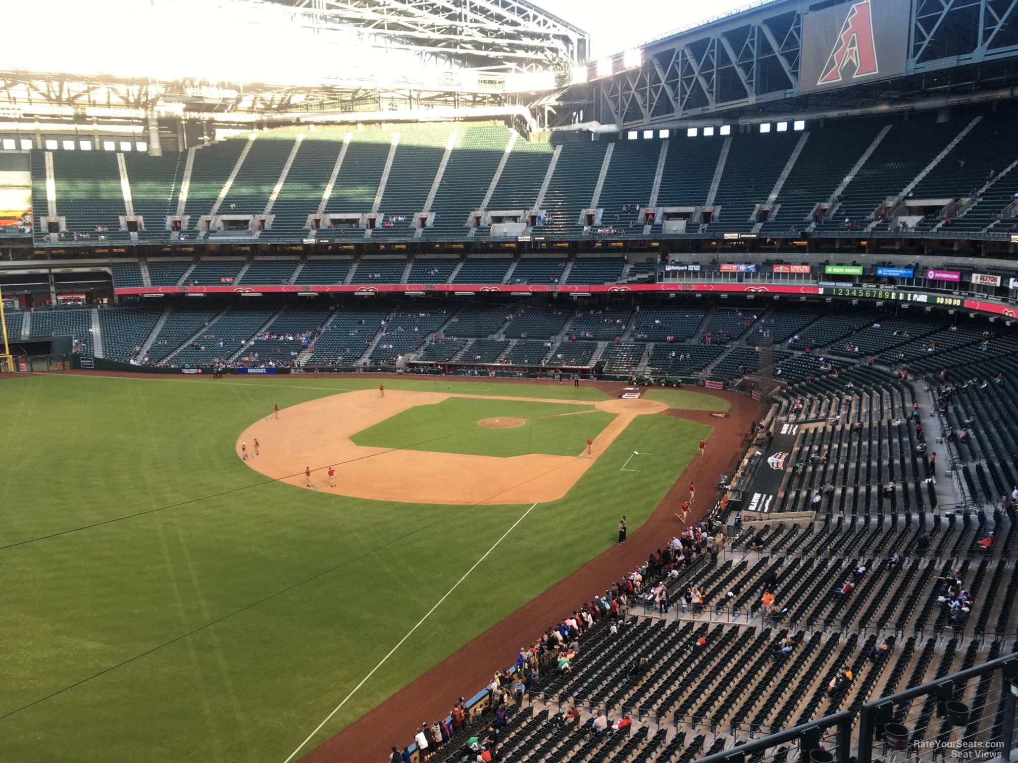 section 331, row 4 seat view for baseball - chase field