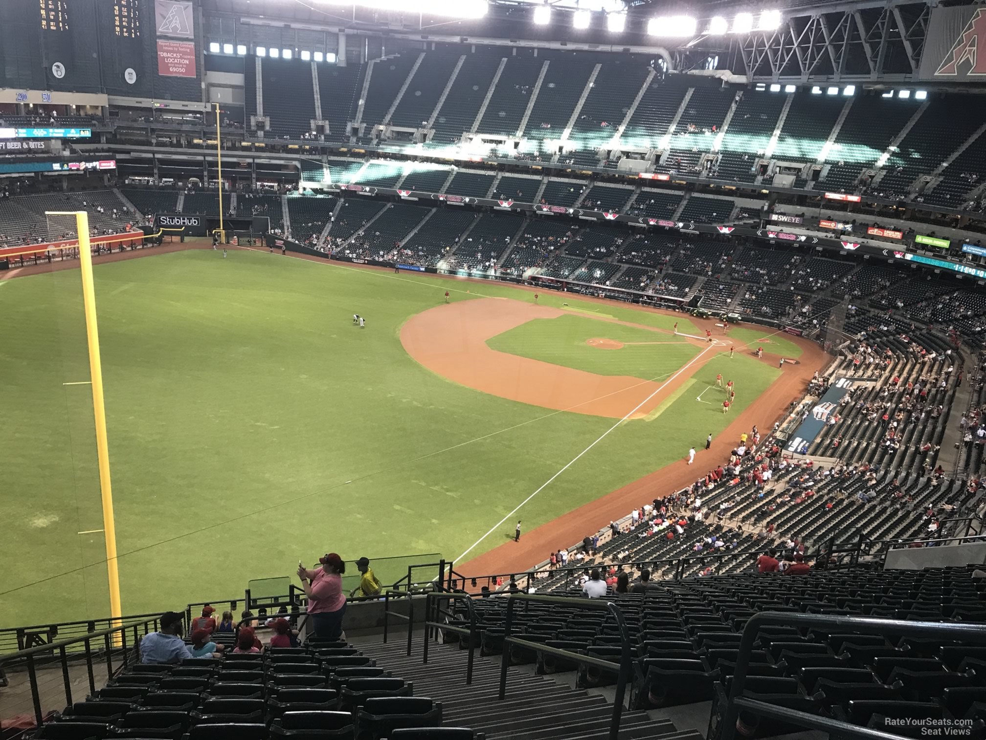 section 332, row 20 seat view  for baseball - chase field