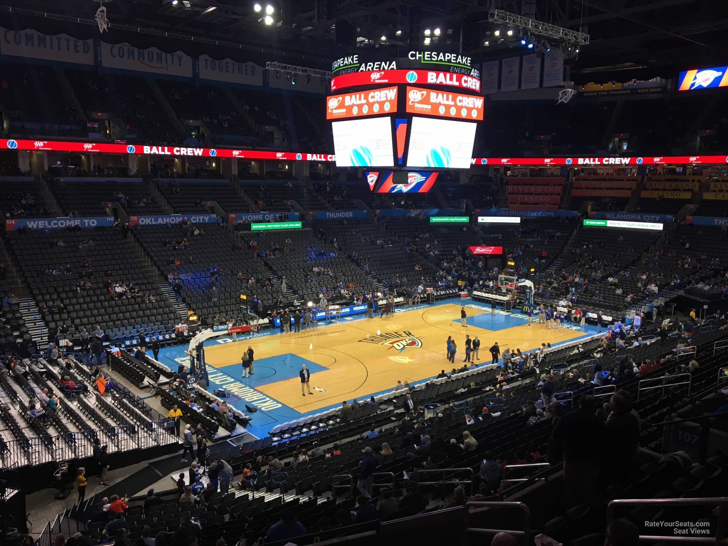 section 211, row h seat view  for basketball - paycom center