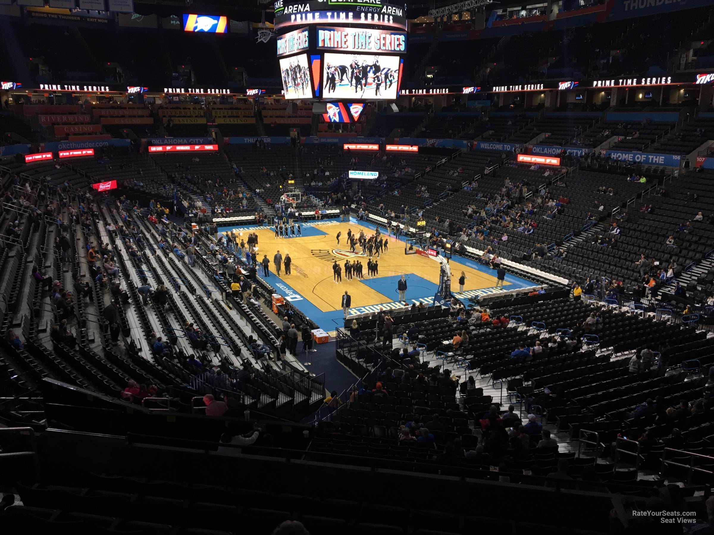 chesapeake energy arena section 218 oklahoma city thunder basketball arena seating chart