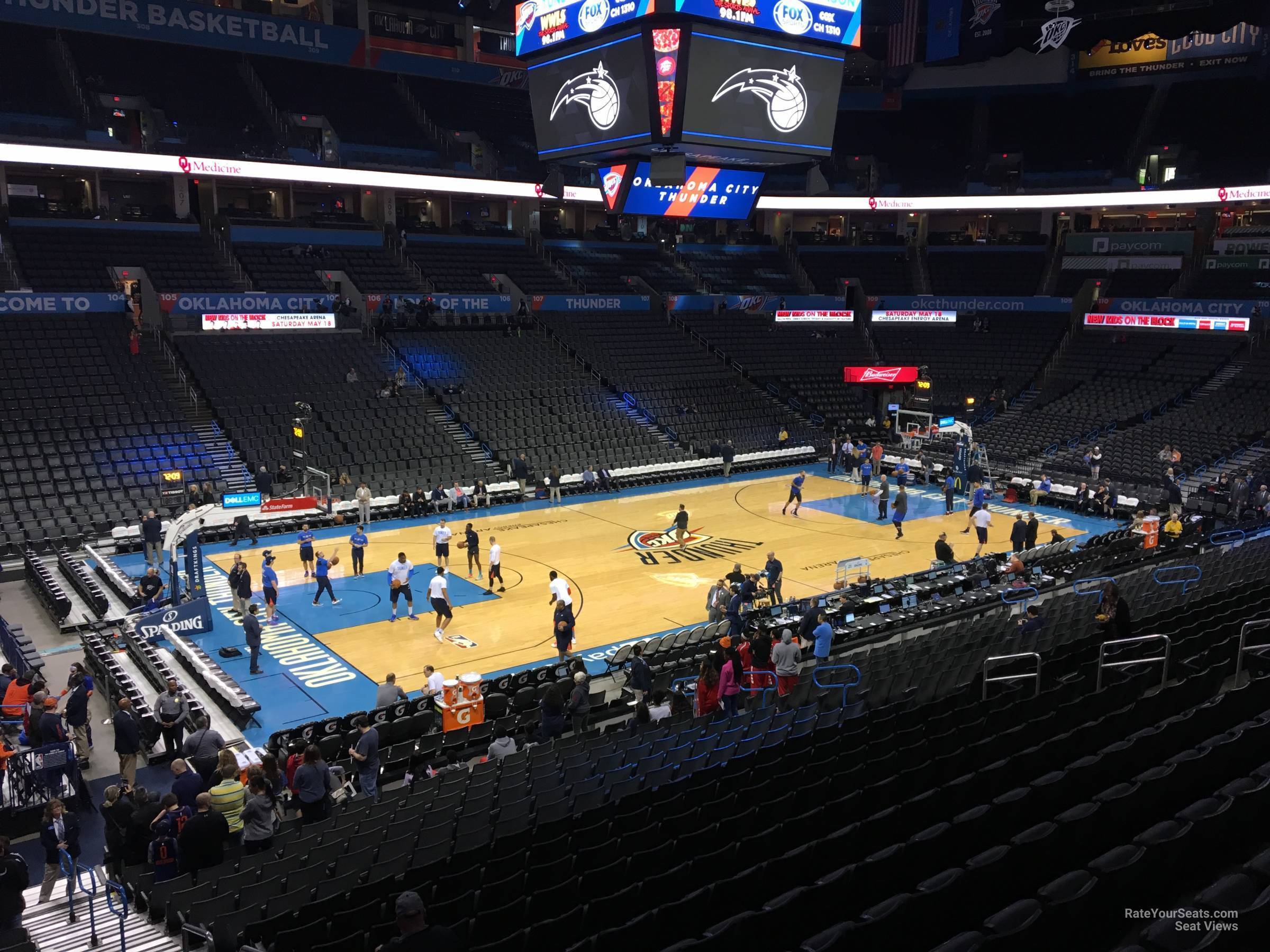 section 225, row a seat view  for basketball - paycom center