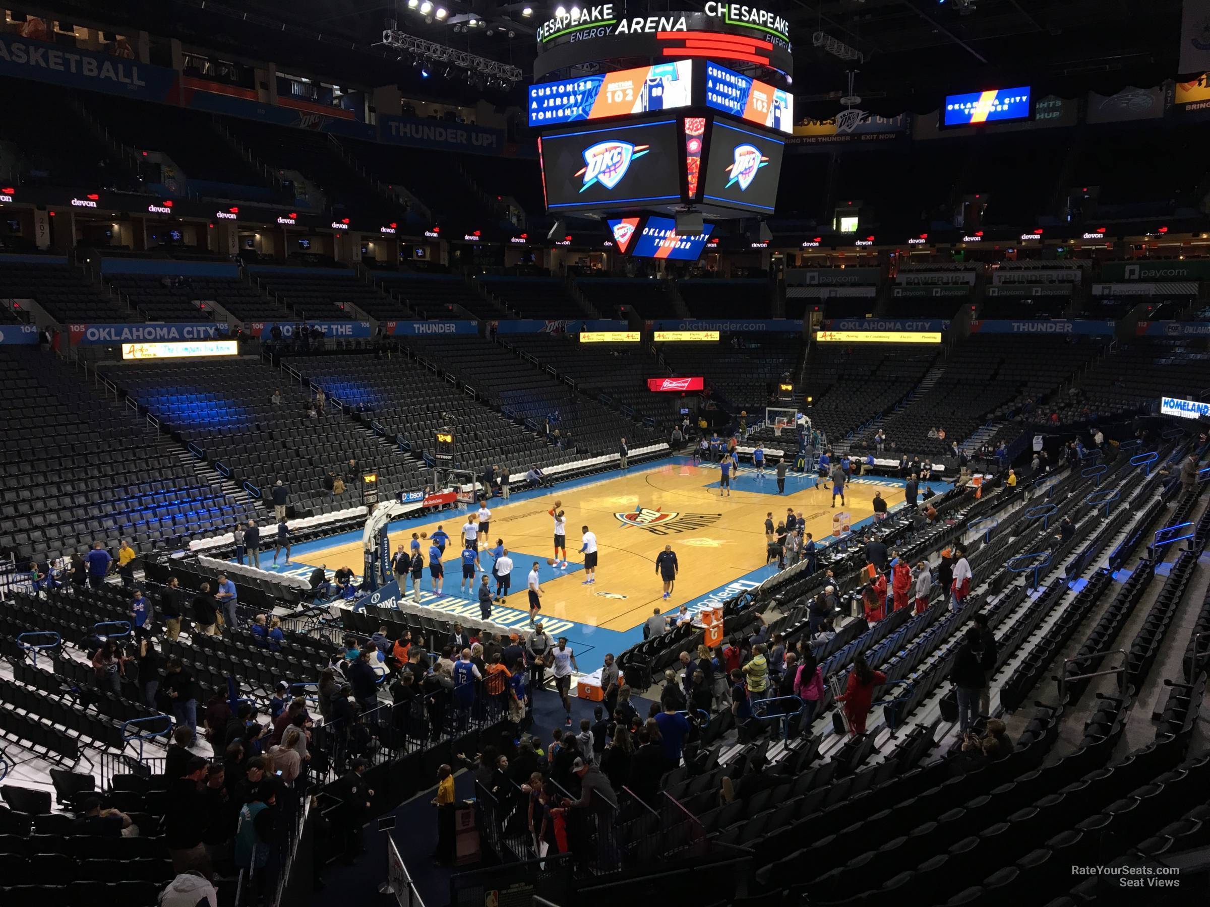section 227, row a seat view  for basketball - paycom center