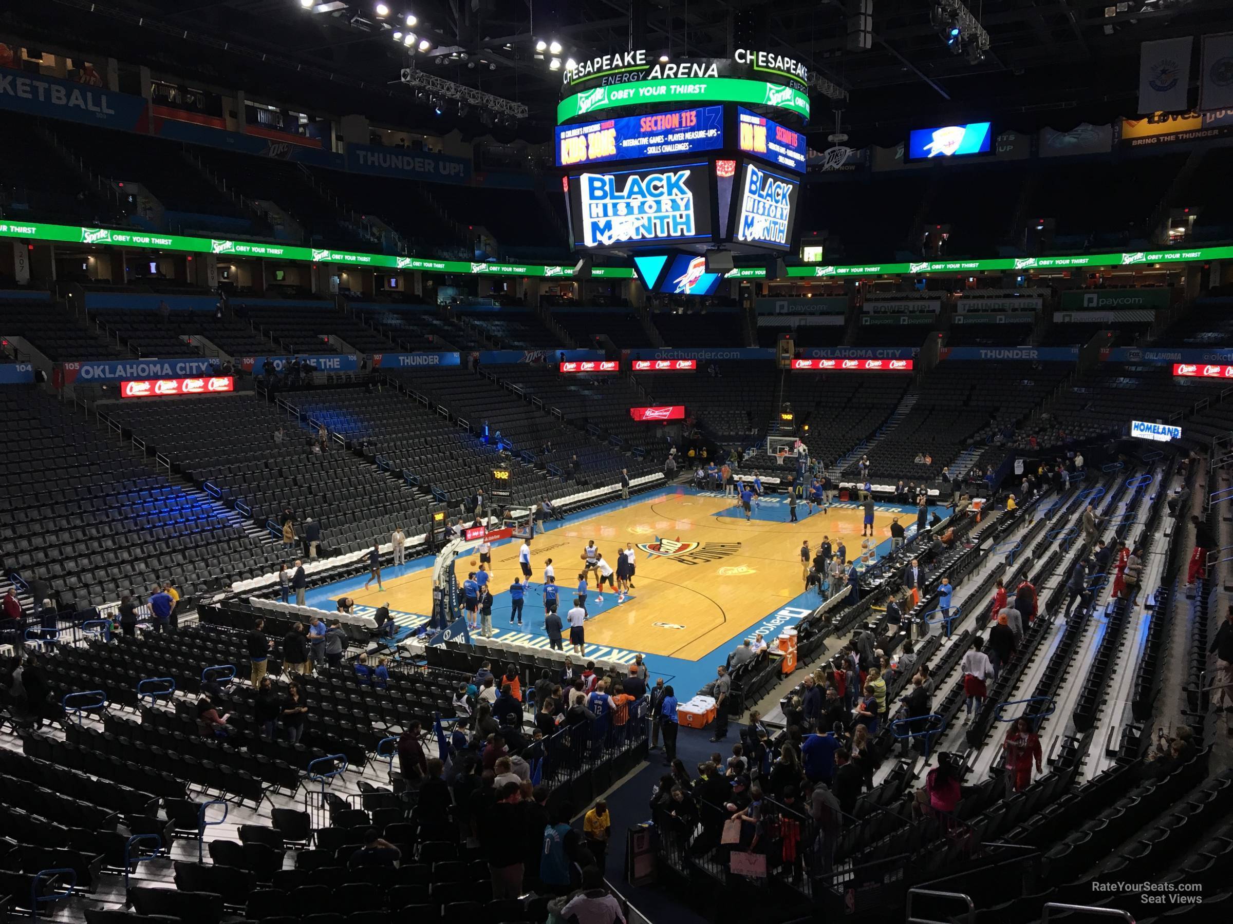 section 228, row a seat view  for basketball - paycom center