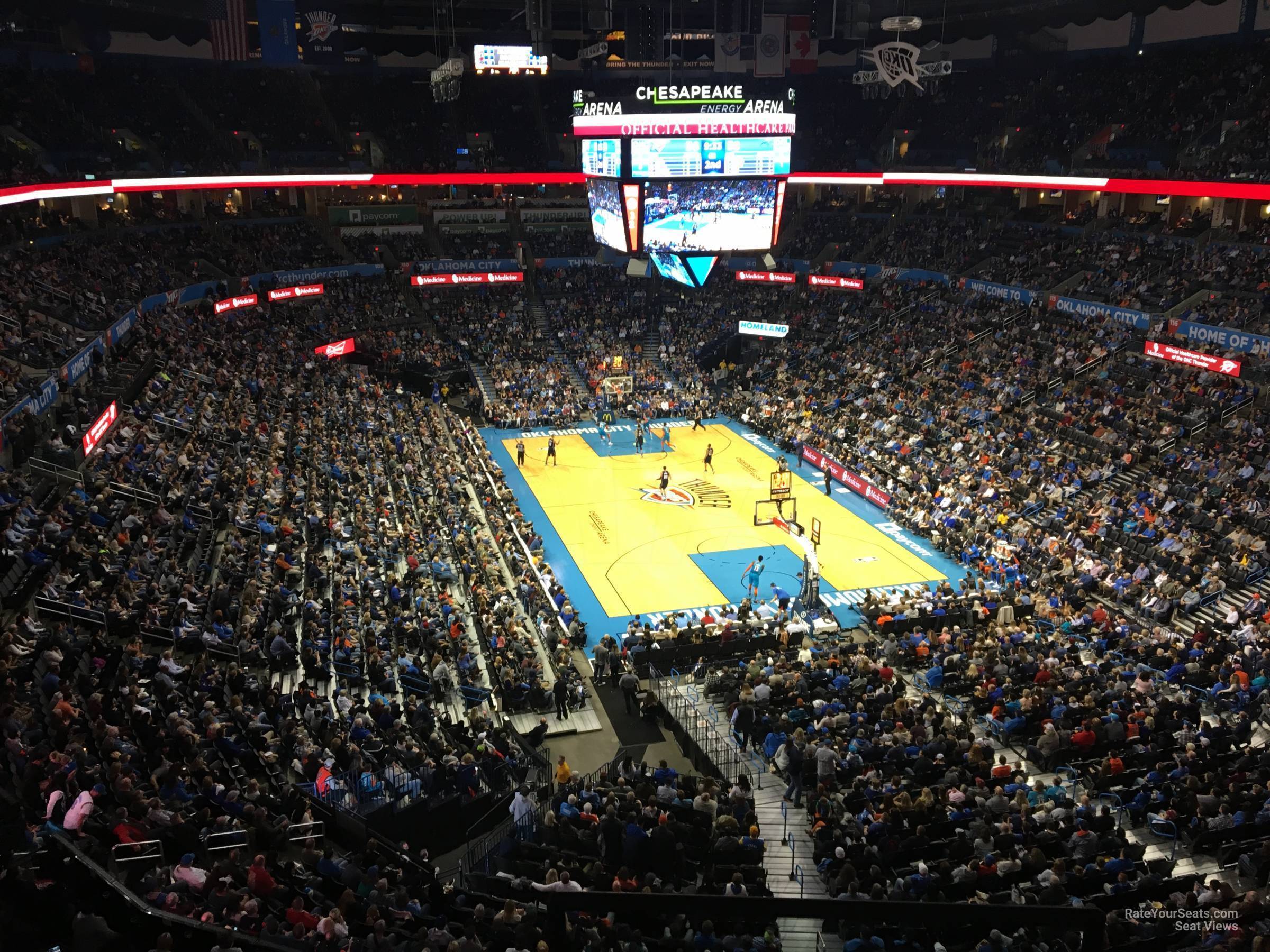 section 303, row a seat view  for basketball - paycom center
