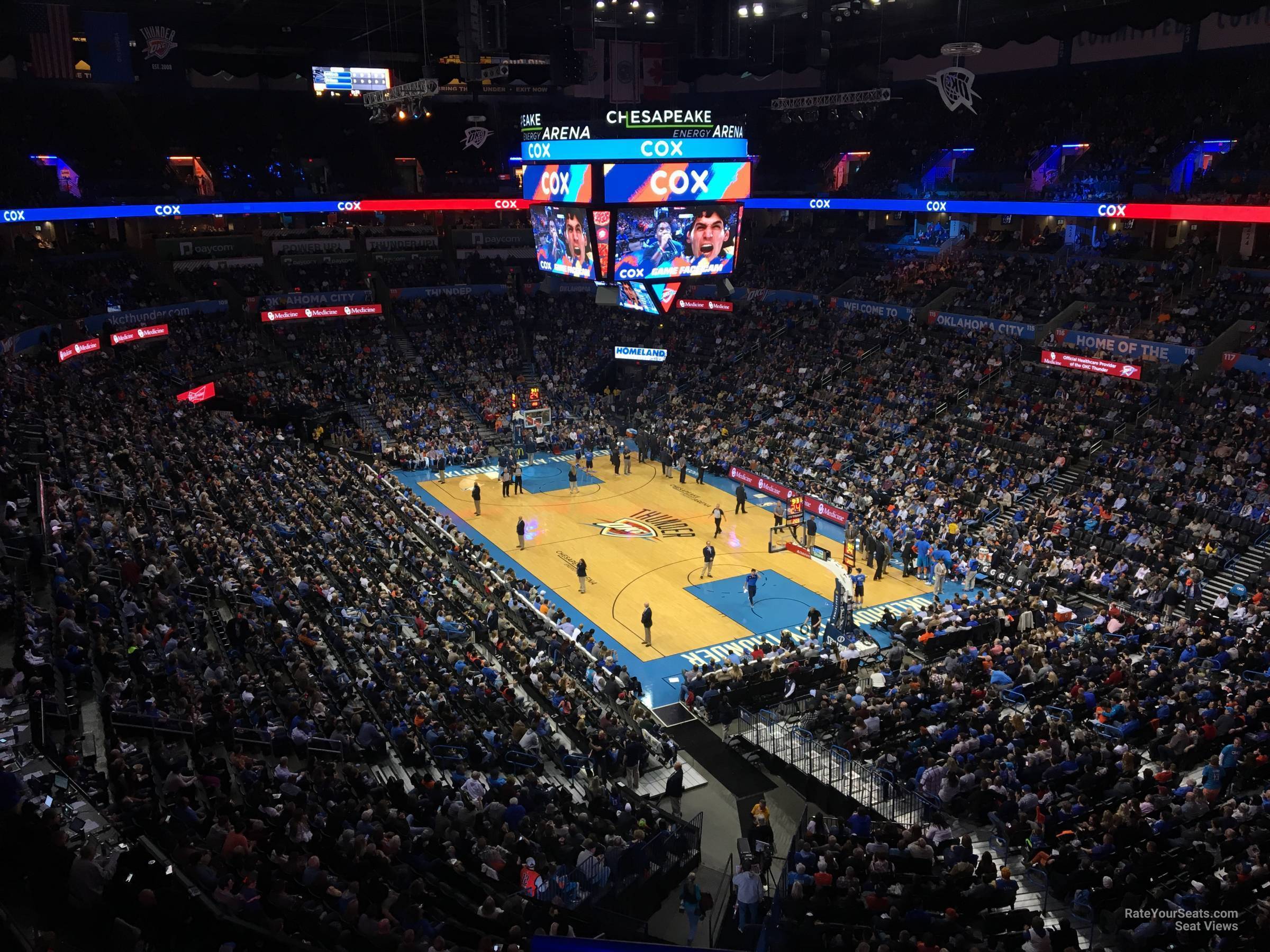 section 304, row a seat view  for basketball - paycom center