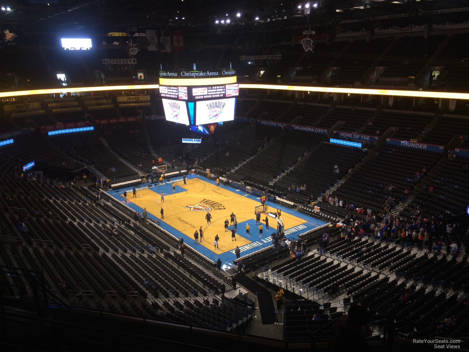 section 304, row j seat view  for basketball - paycom center