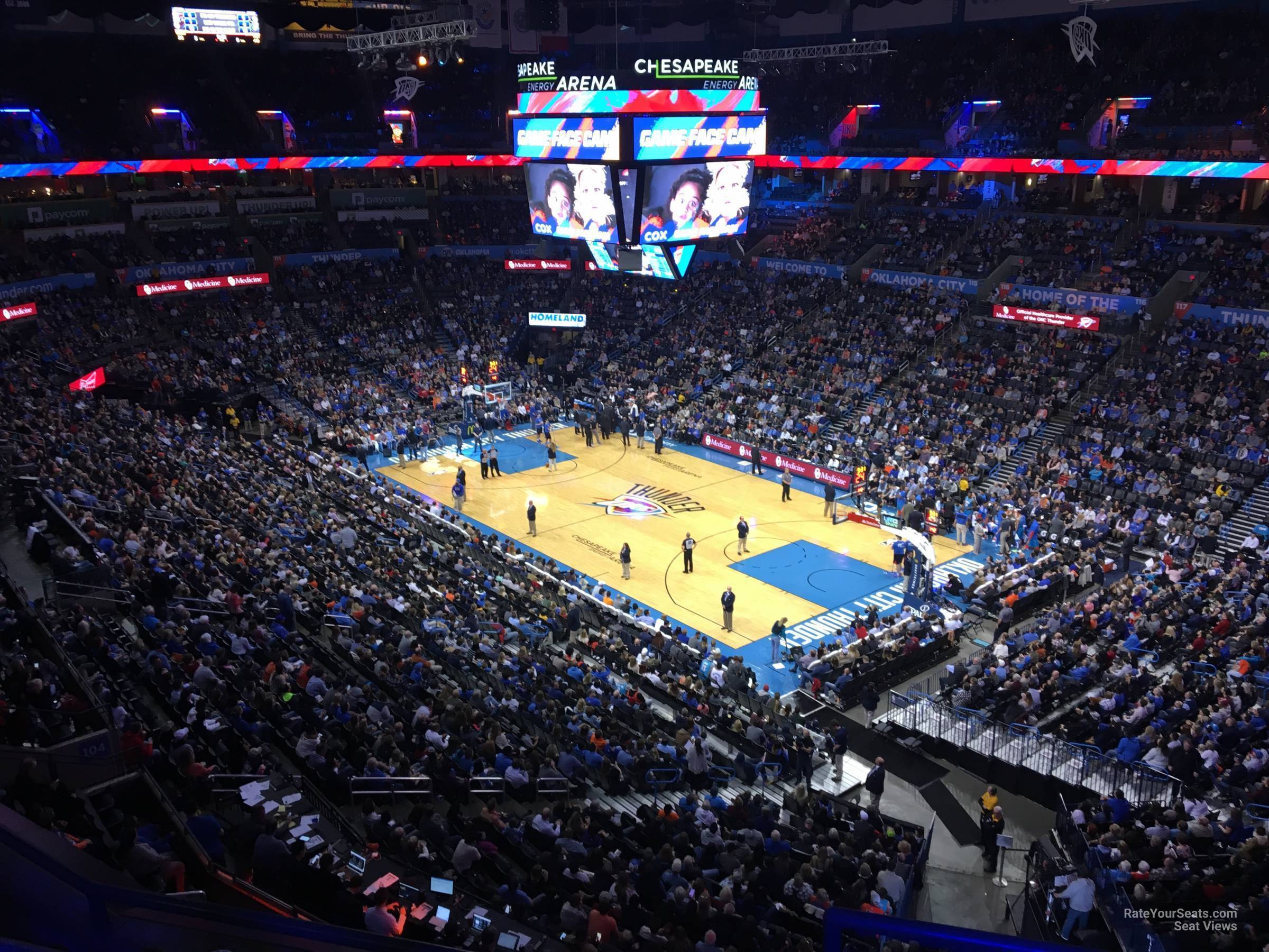 section 305, row a seat view  for basketball - paycom center