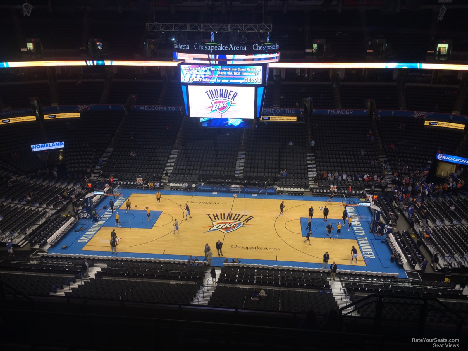 section 308, row j seat view  for basketball - paycom center