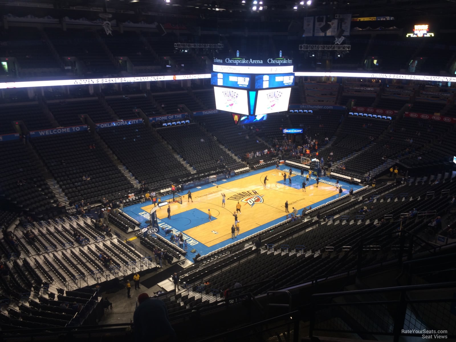 section 312, row j seat view  for basketball - paycom center
