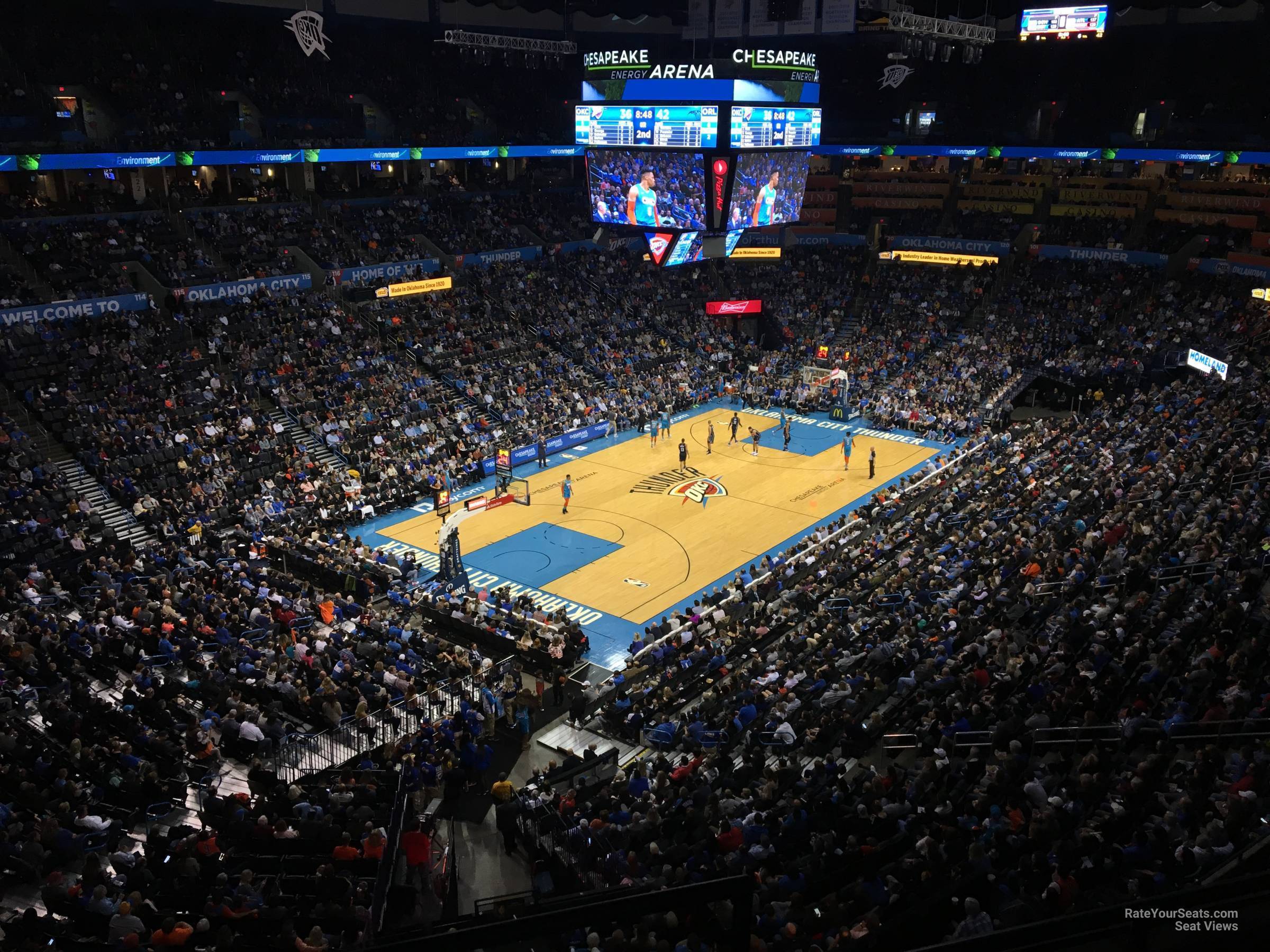 section 313, row a seat view  for basketball - paycom center