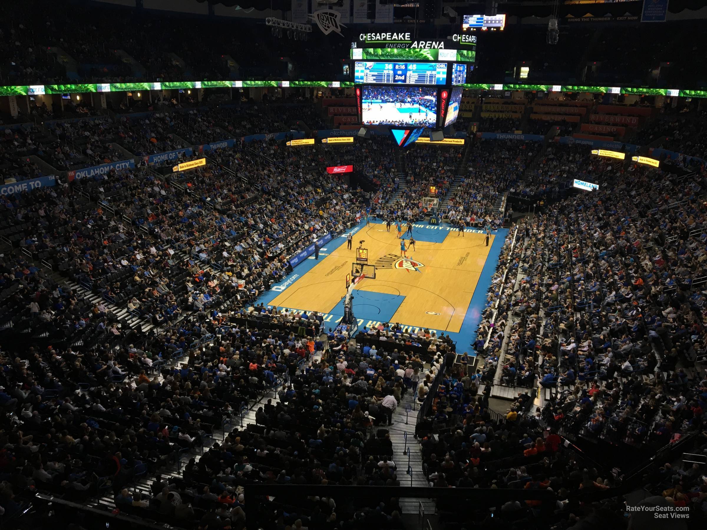 section 315, row a seat view  for basketball - paycom center
