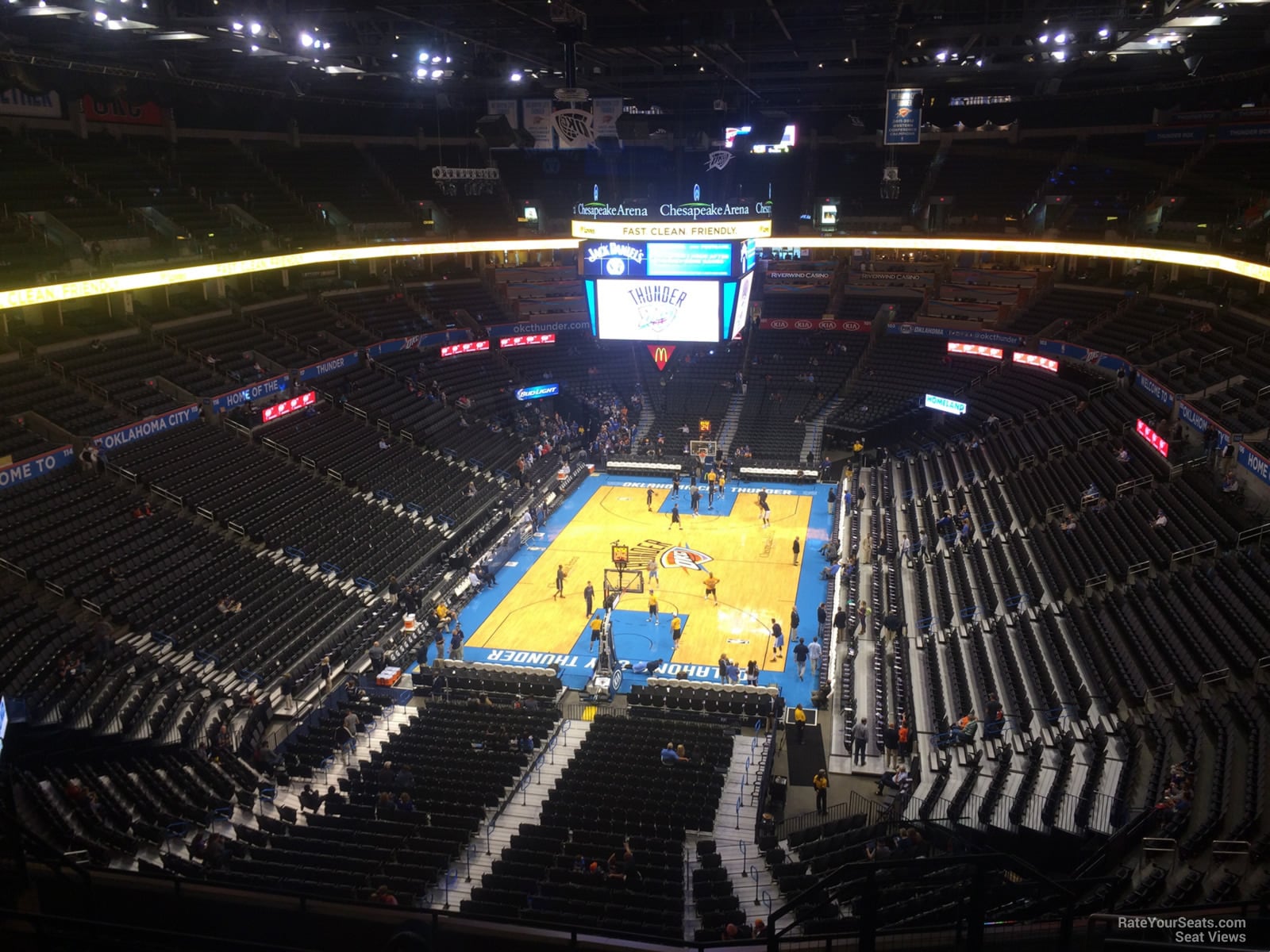 section 315, row j seat view  for basketball - paycom center