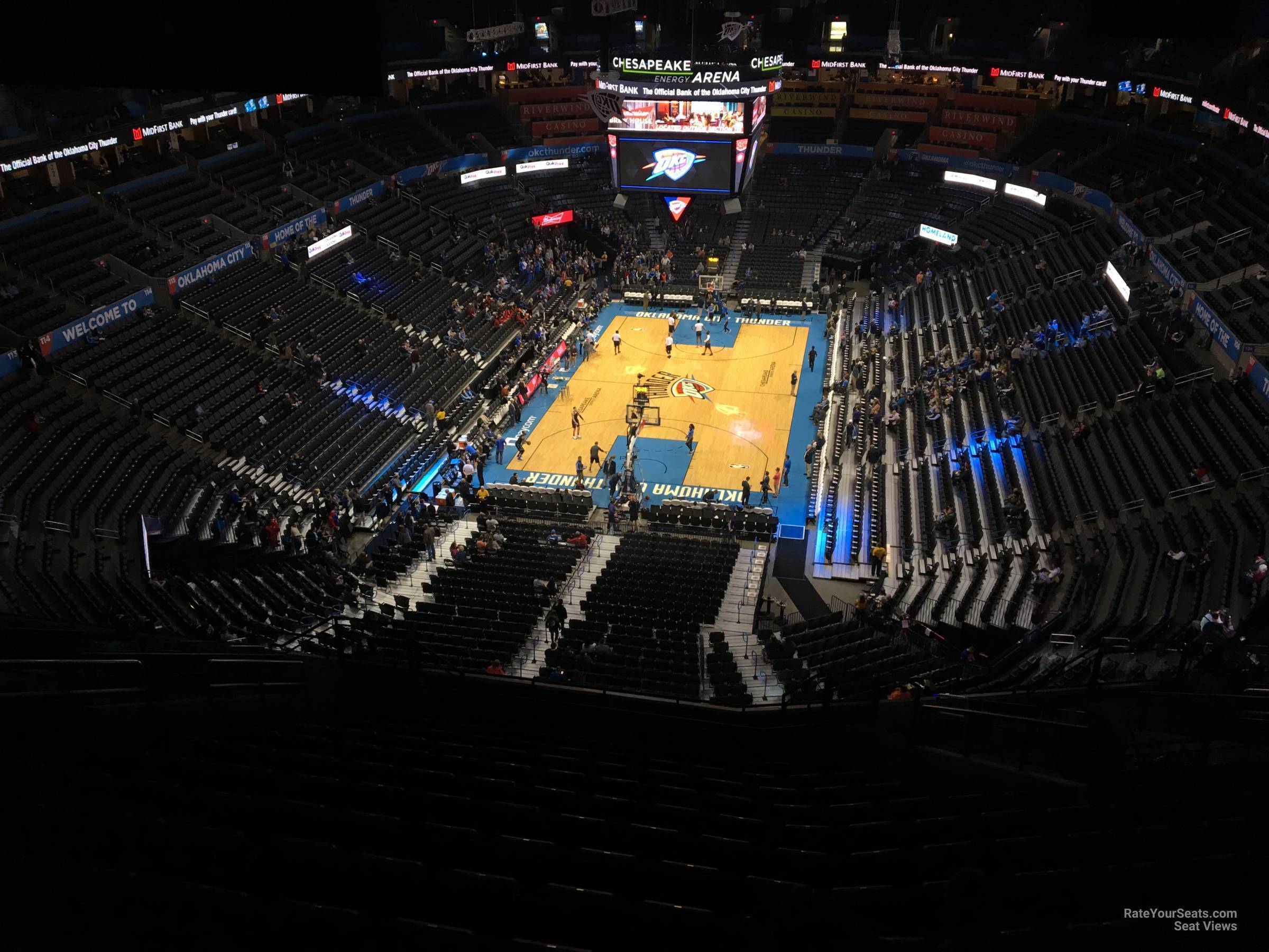 section 315, row p seat view  for basketball - paycom center