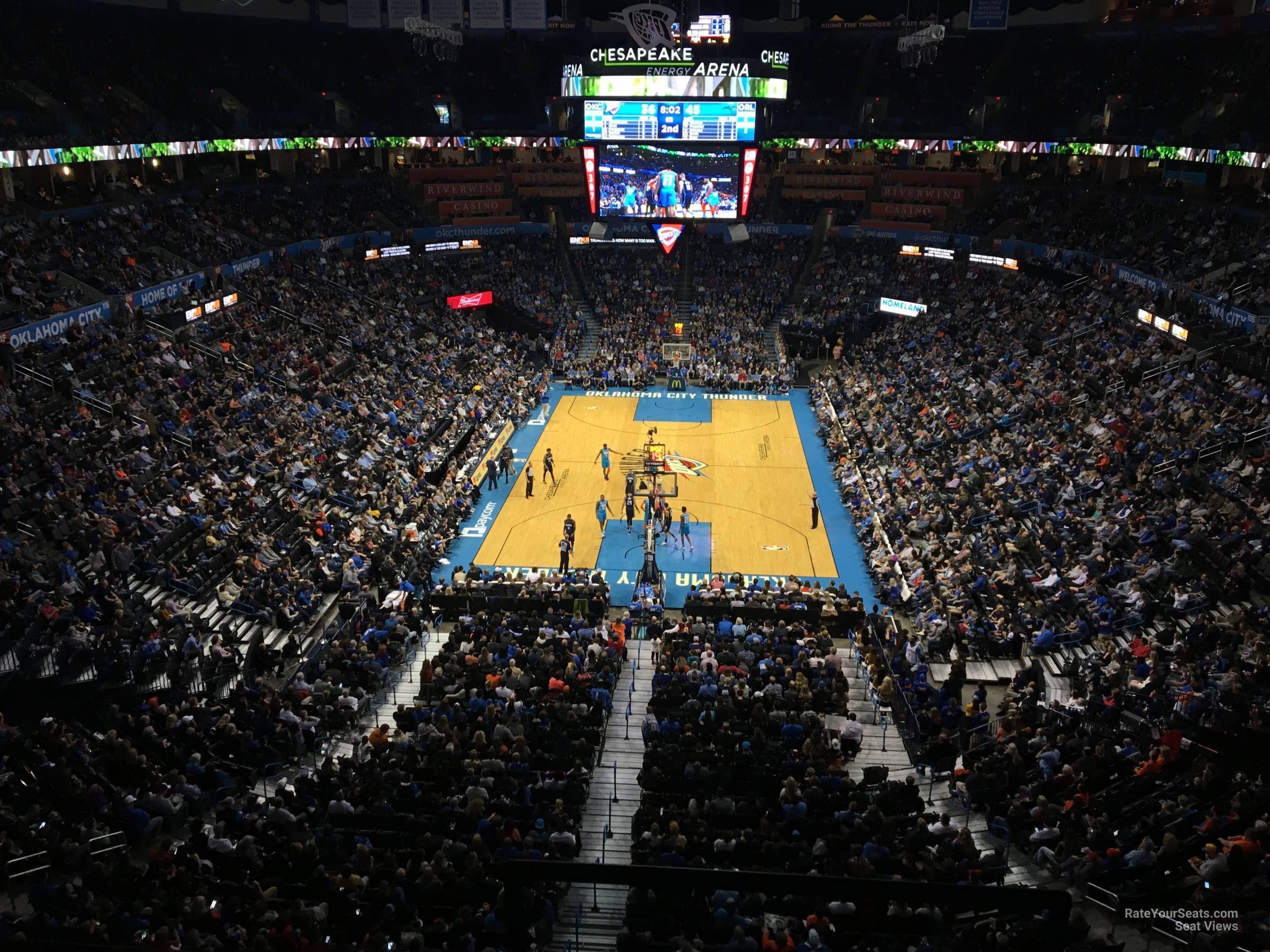 section 316, row a seat view  for basketball - paycom center