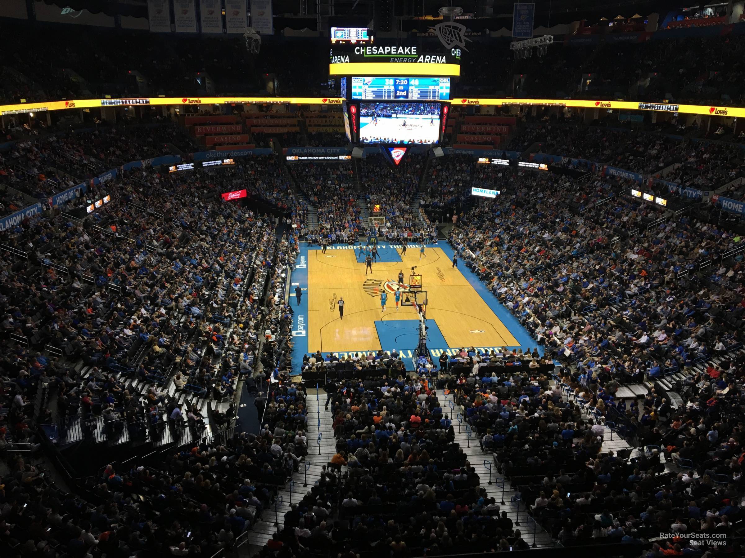 section 317, row a seat view  for basketball - paycom center