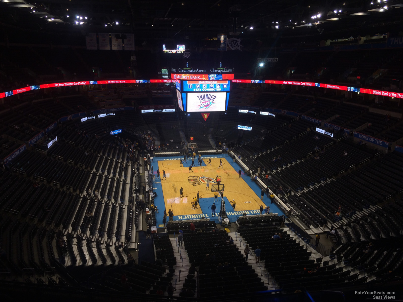 section 317, row j seat view  for basketball - paycom center