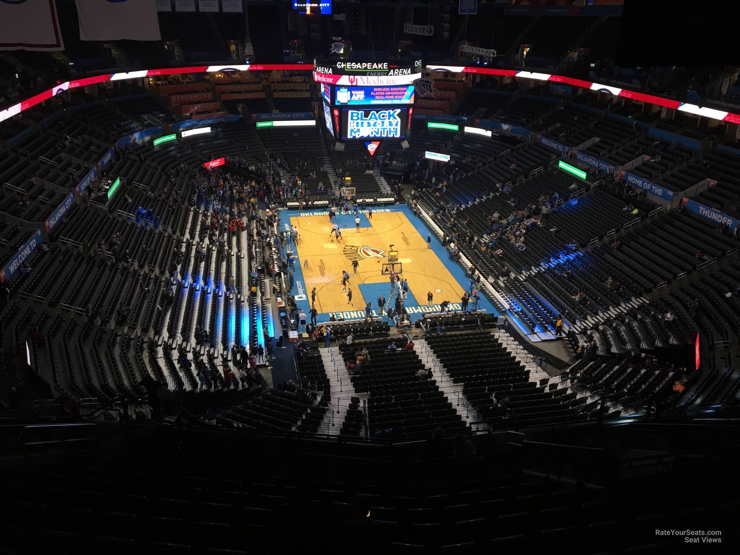 section 317, row p seat view  for basketball - paycom center
