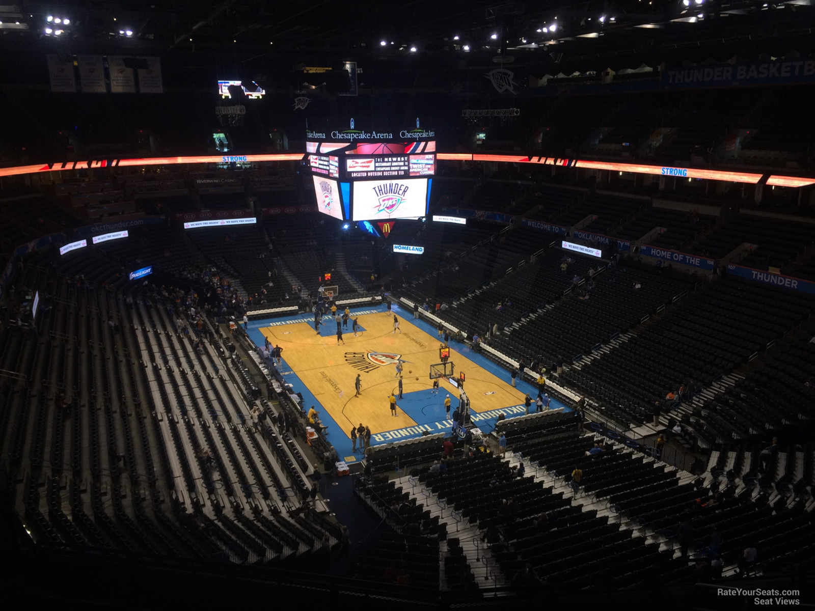section 318, row j seat view  for basketball - paycom center