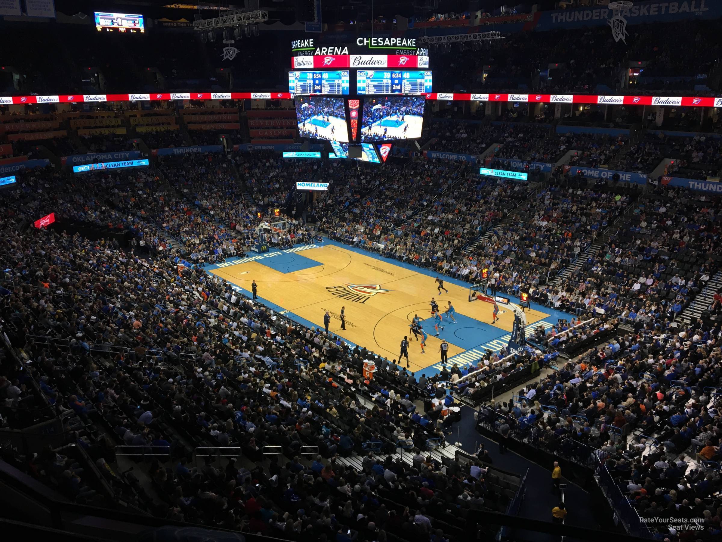 section 320, row a seat view  for basketball - paycom center