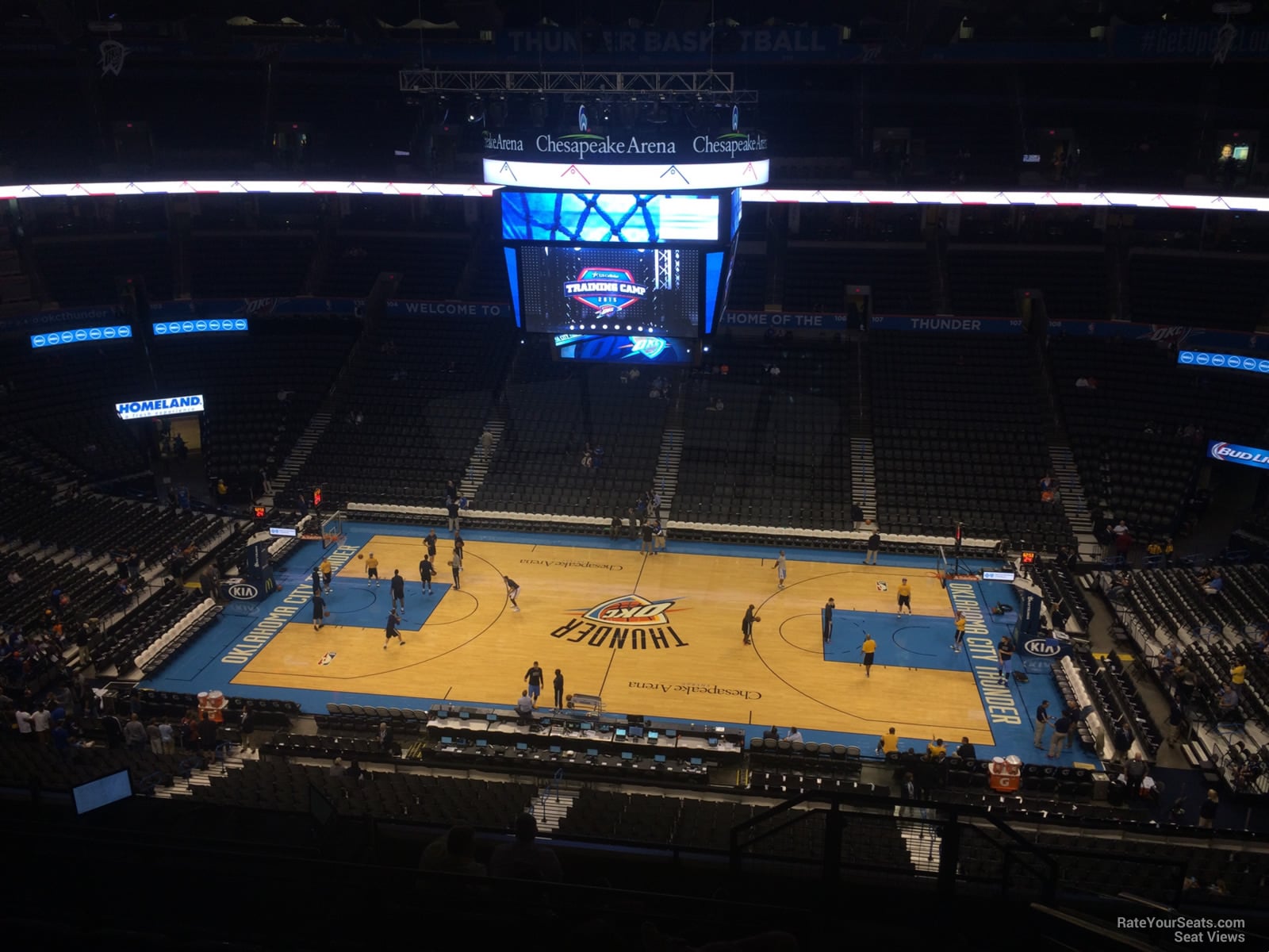 section 323, row j seat view  for basketball - paycom center