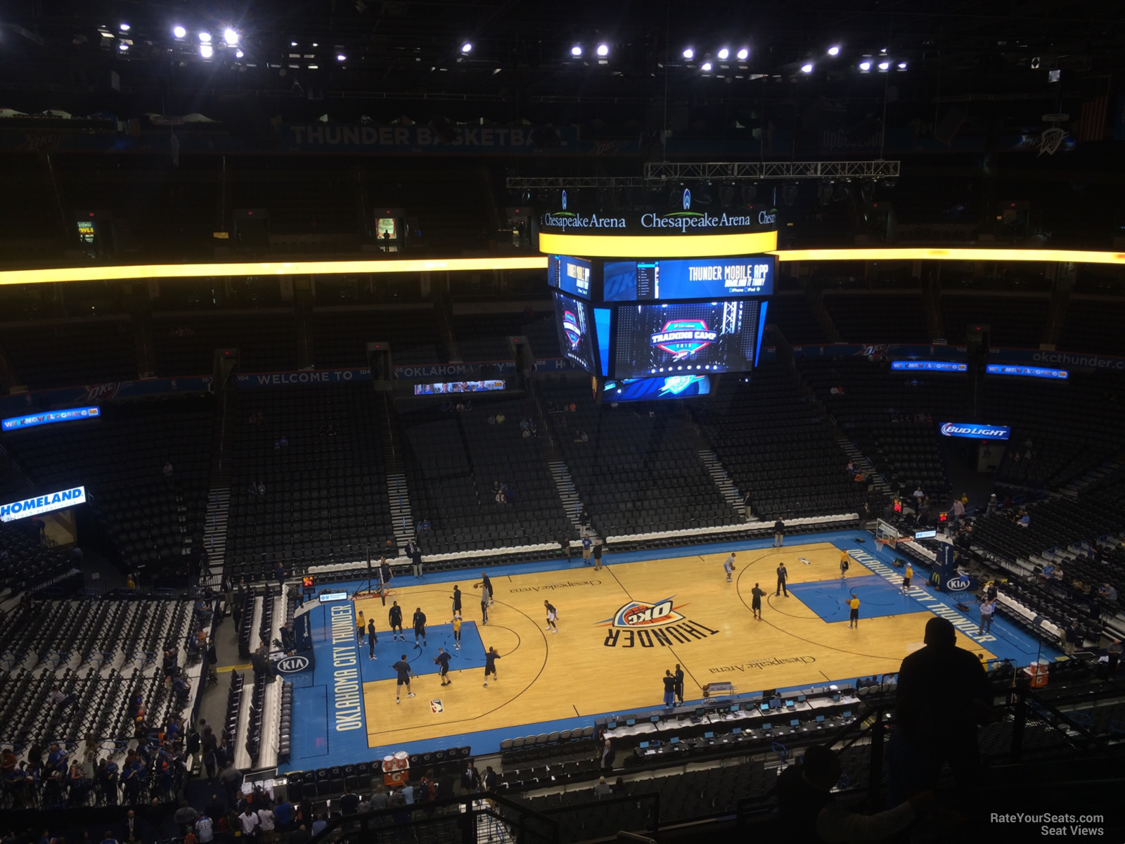 chesapeake energy arena section 325 oklahoma city chesapeake thunder seating chart