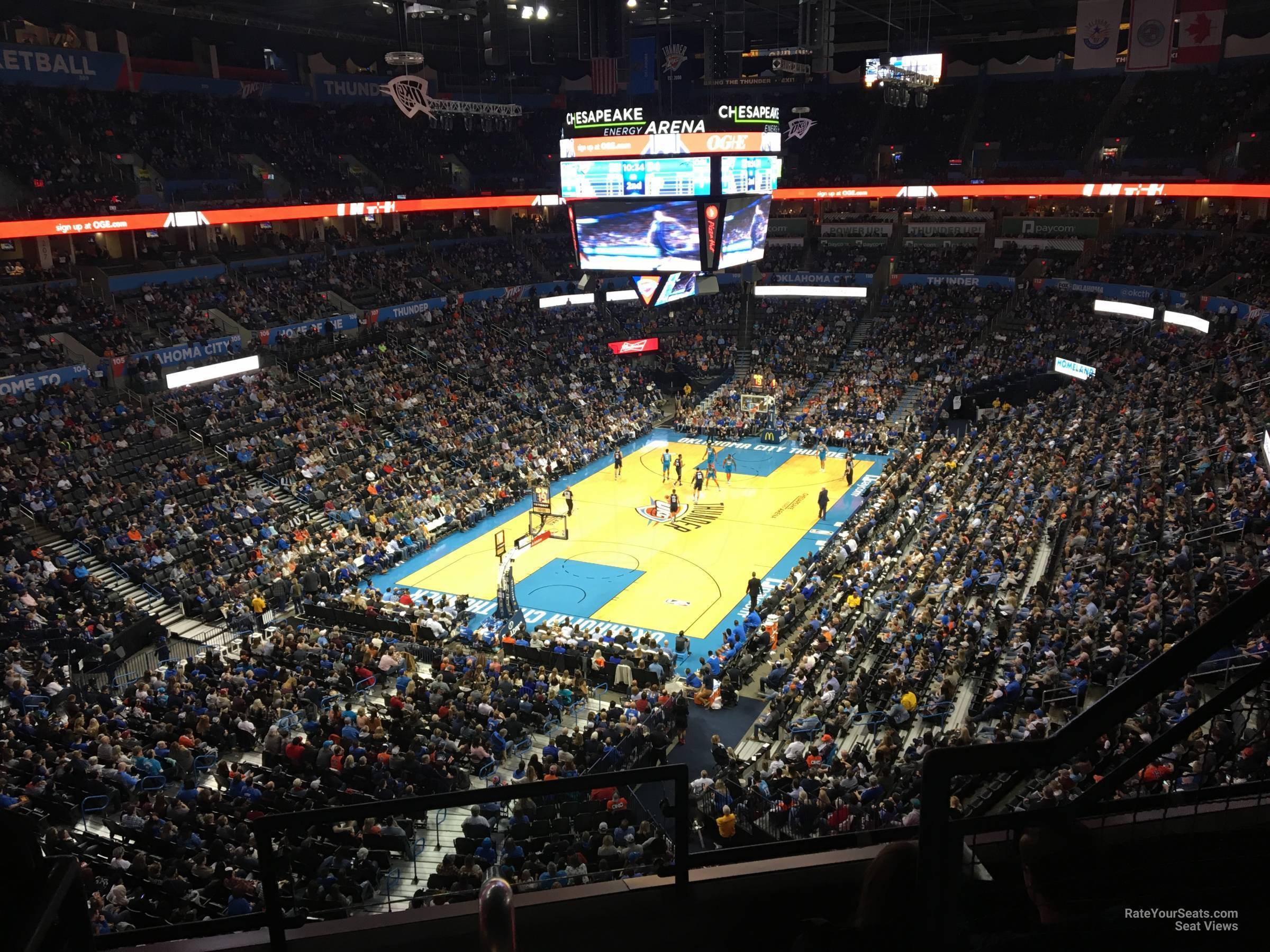 section 329, row a seat view  for basketball - paycom center