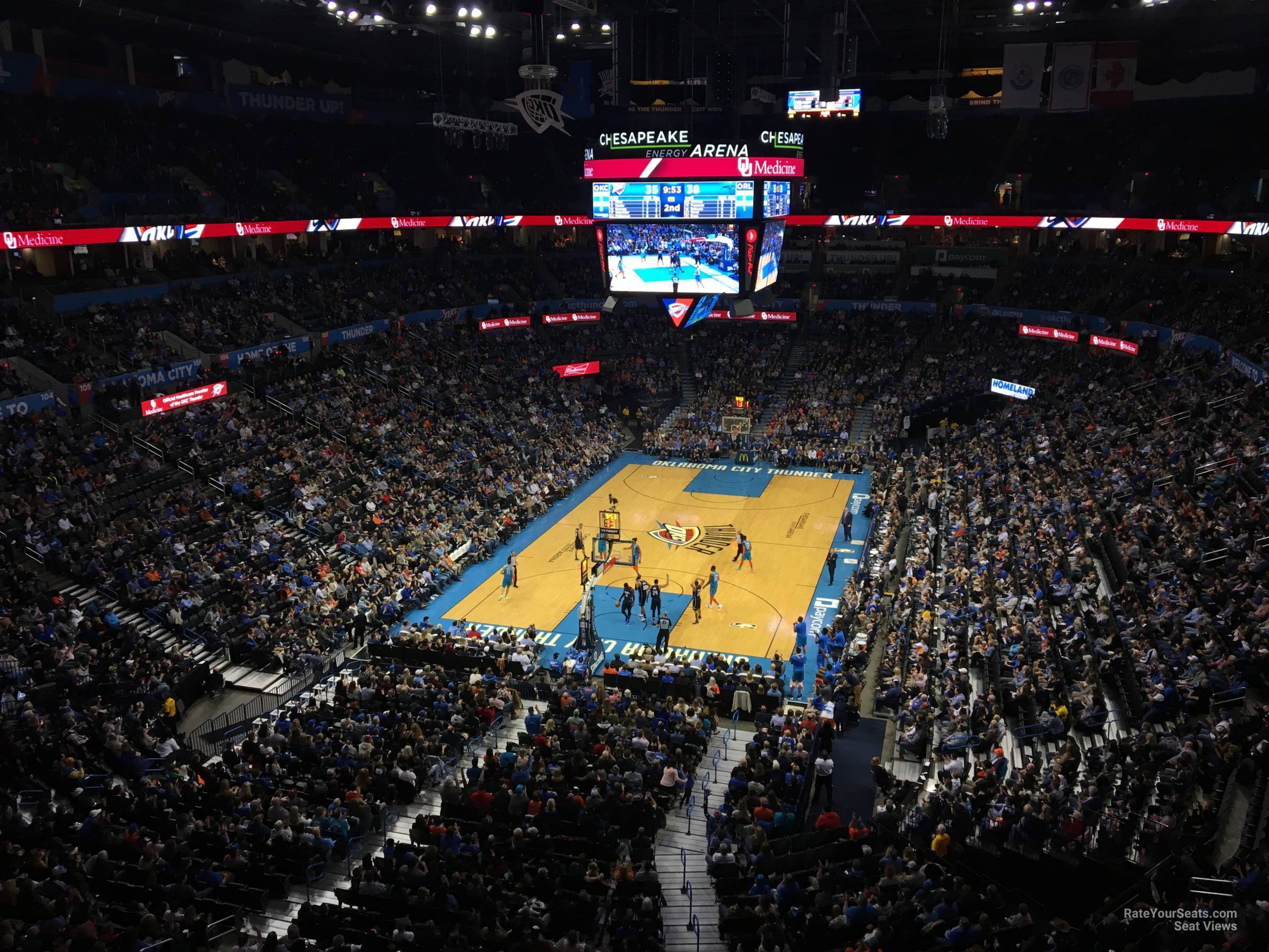 section 330, row a seat view  for basketball - paycom center