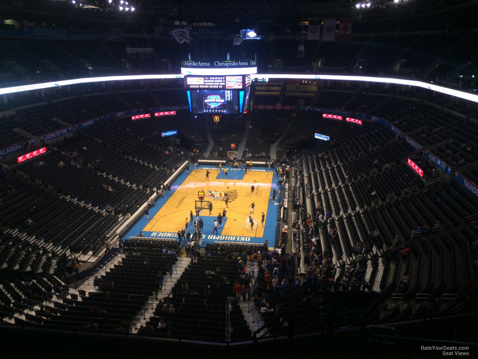 section 330, row j seat view  for basketball - paycom center