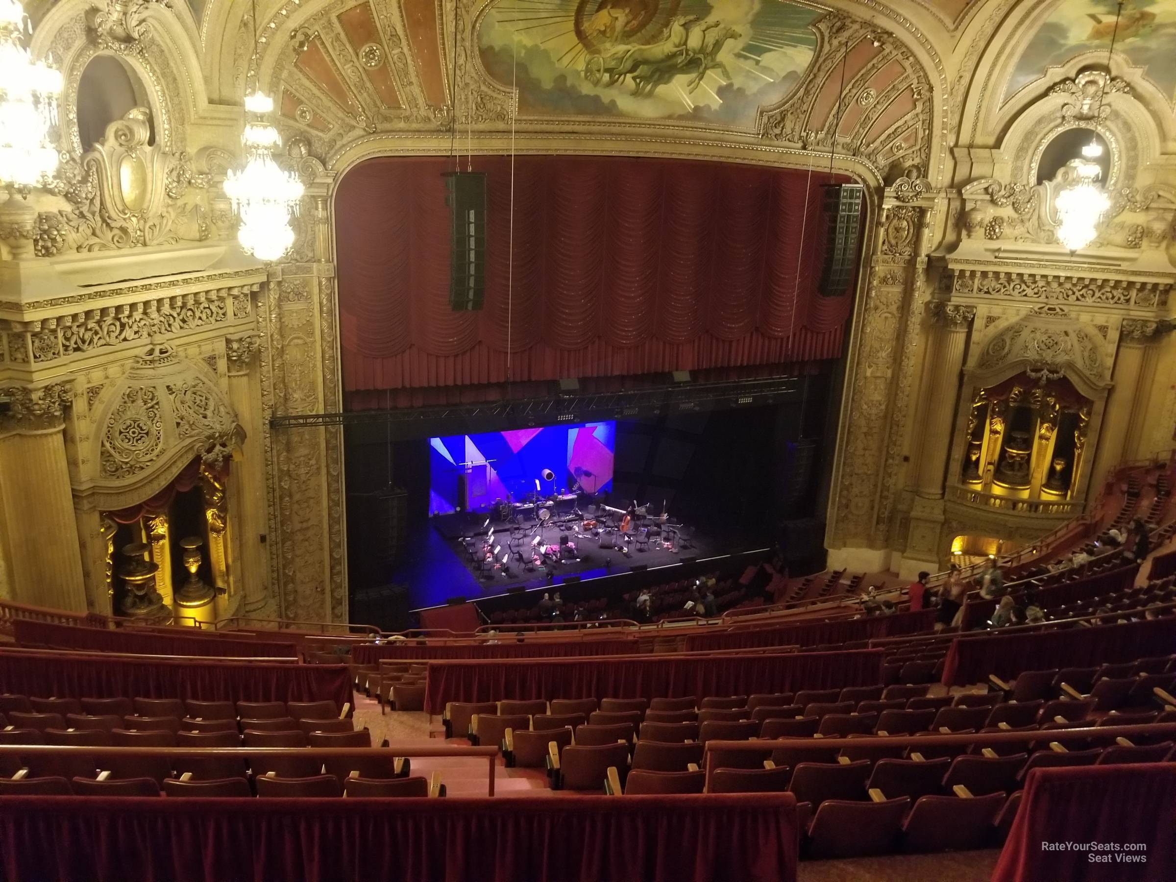 balcony 1l, row q seat view  - chicago theatre