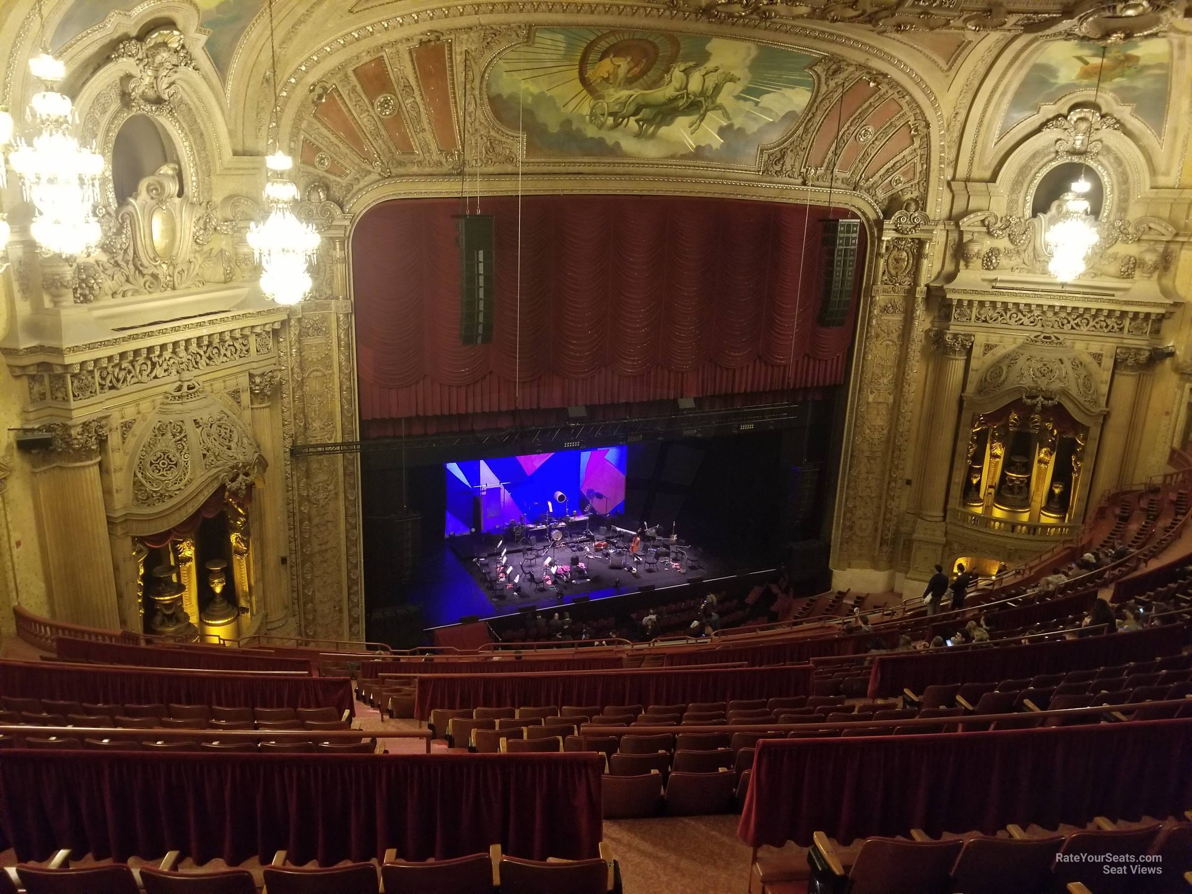 balcony 1l, row u seat view  - chicago theatre