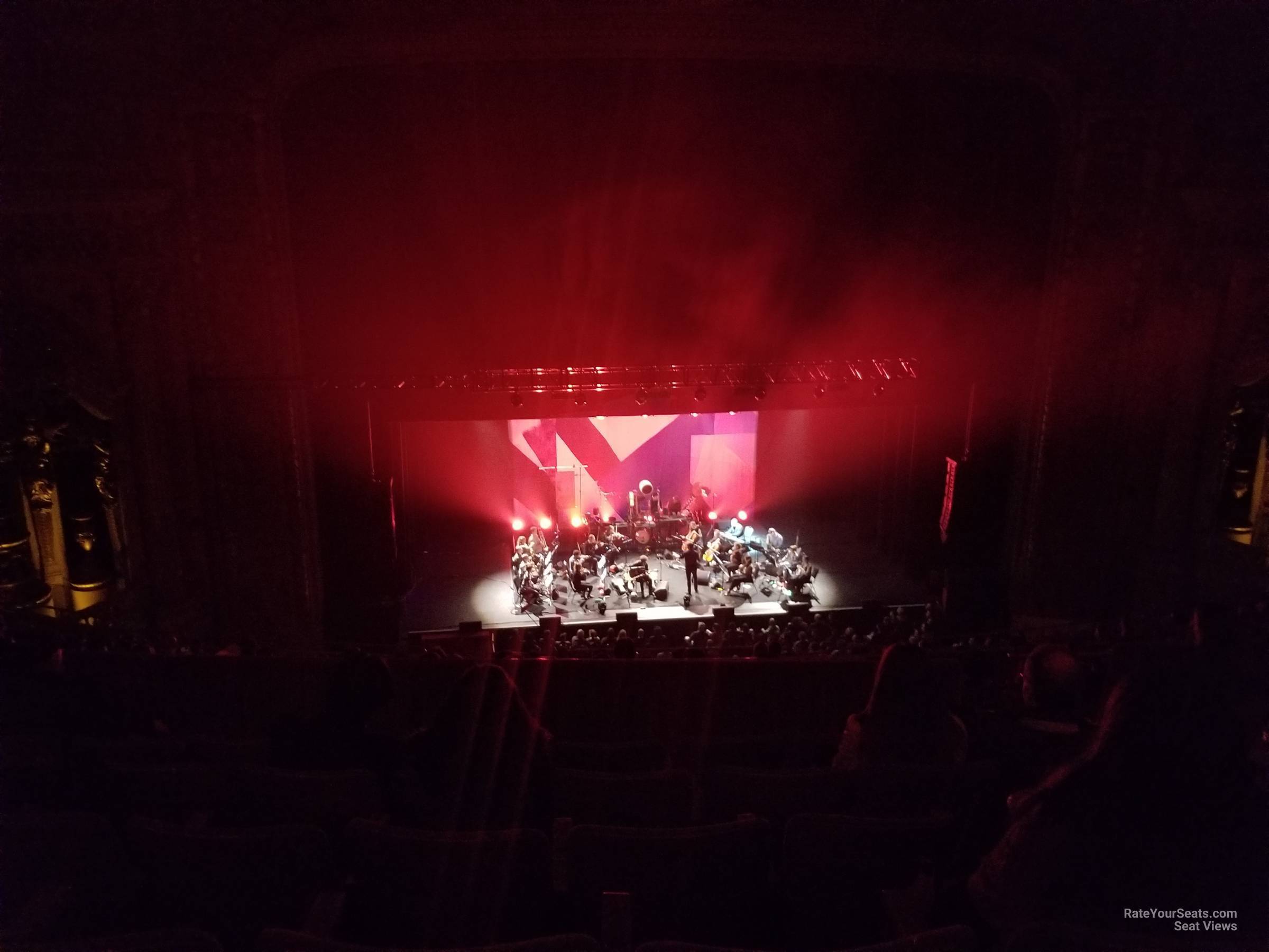 balcony 3l, row l seat view  - chicago theatre