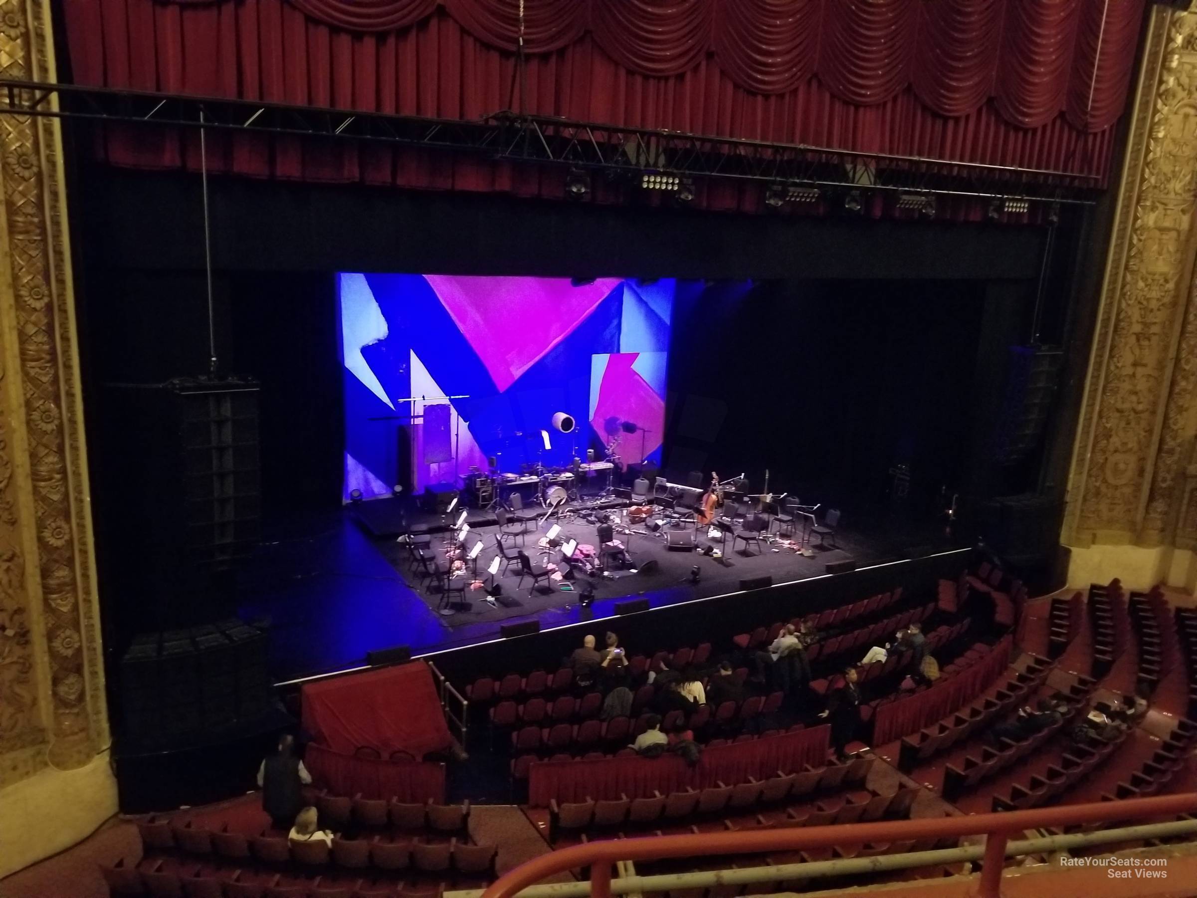 loge 2l, row bb seat view  - chicago theatre