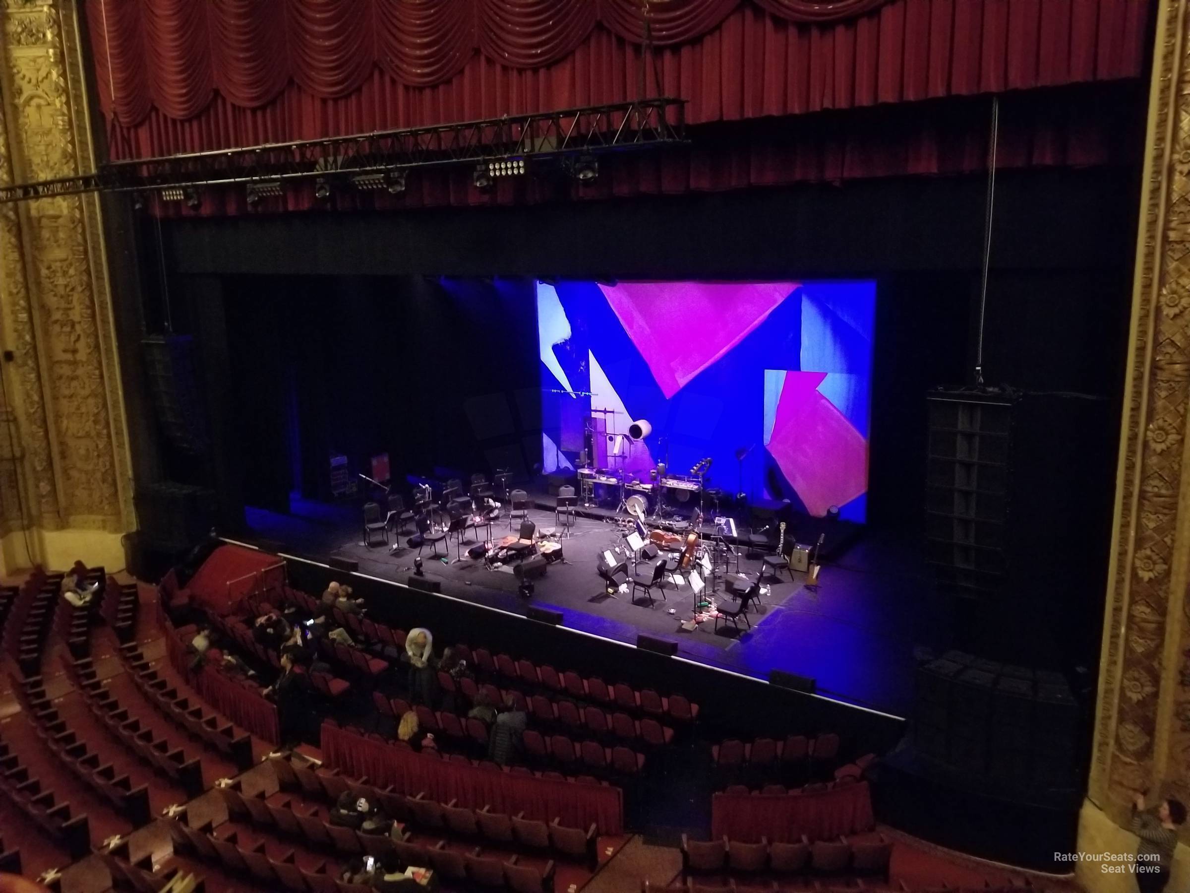 loge 2r, row bb seat view  - chicago theatre