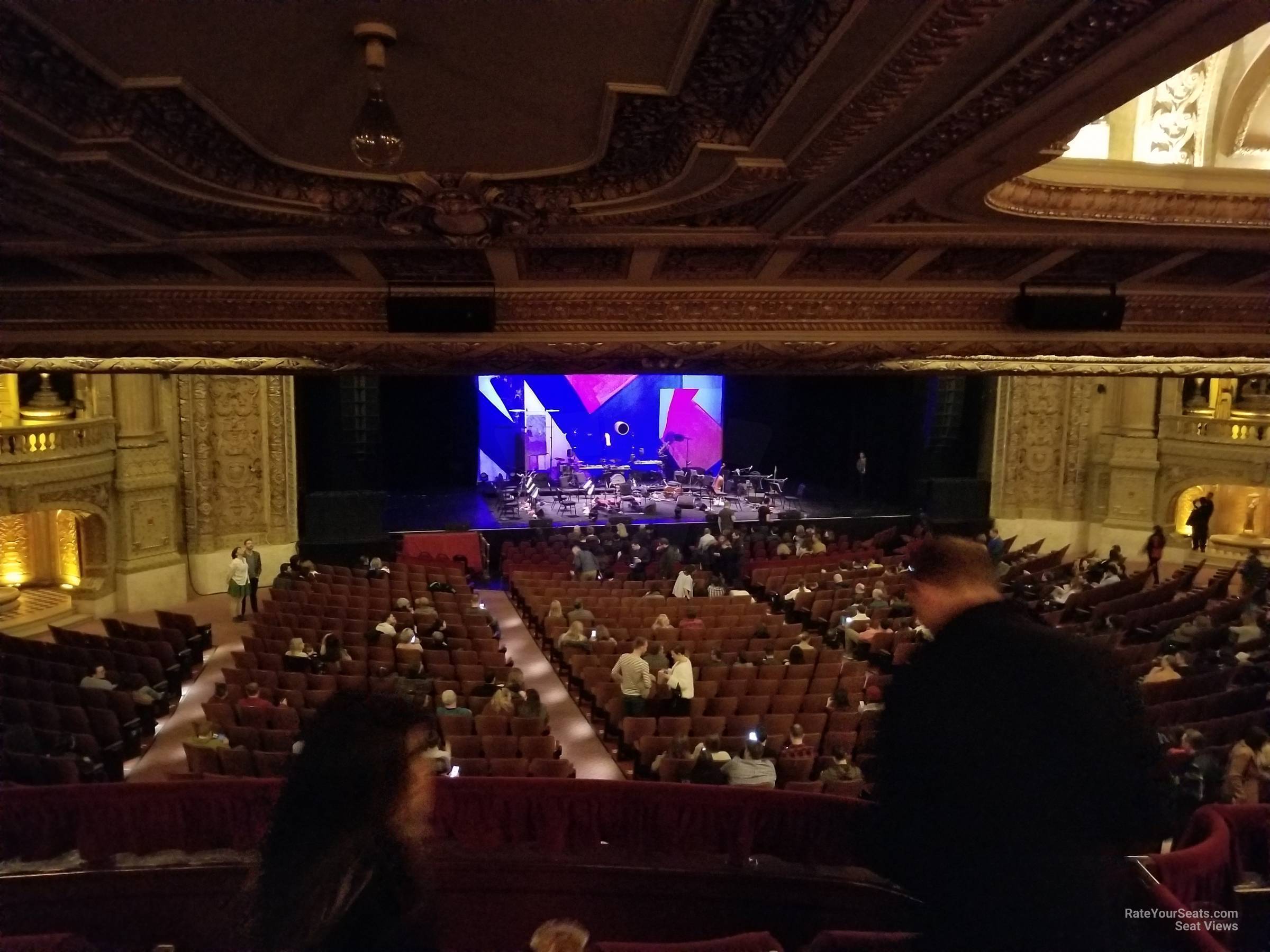 mezzanine booth p seat view  - chicago theatre