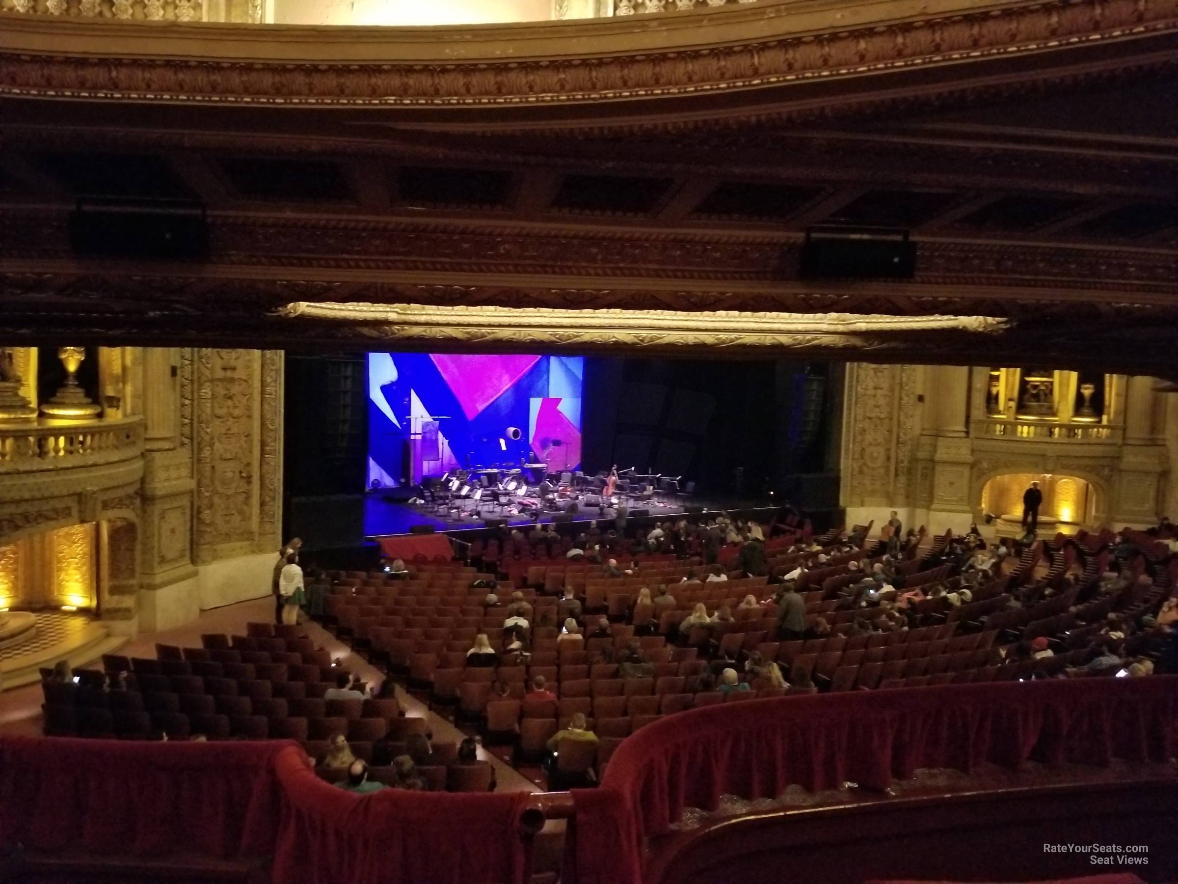 mezzanine booth s seat view  - chicago theatre