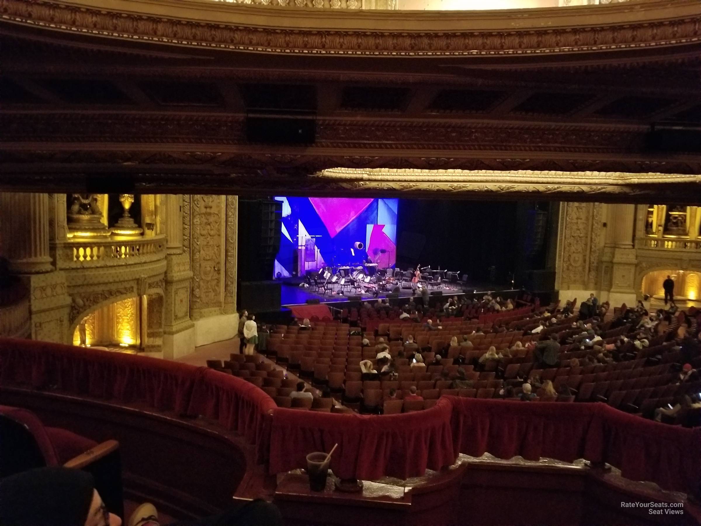 mezzanine booth t seat view  - chicago theatre