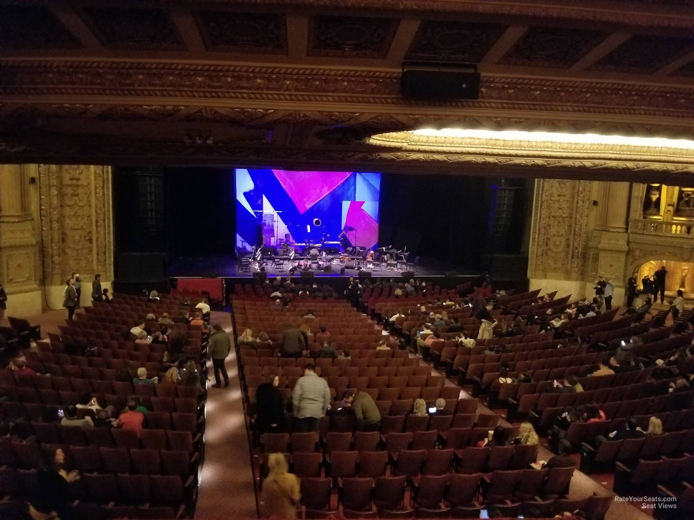 mezzanine box p seat view  - chicago theatre