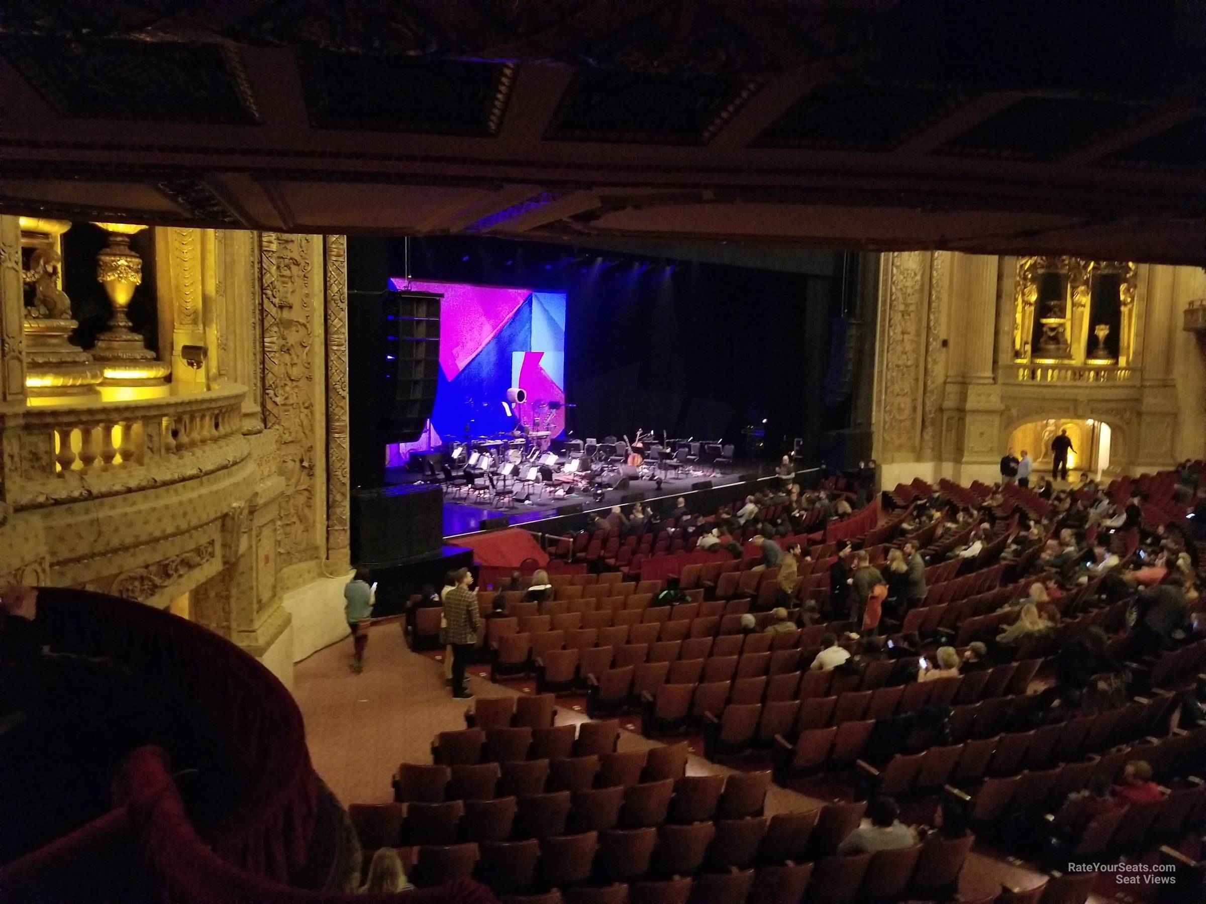 mezzanine box x seat view  - chicago theatre