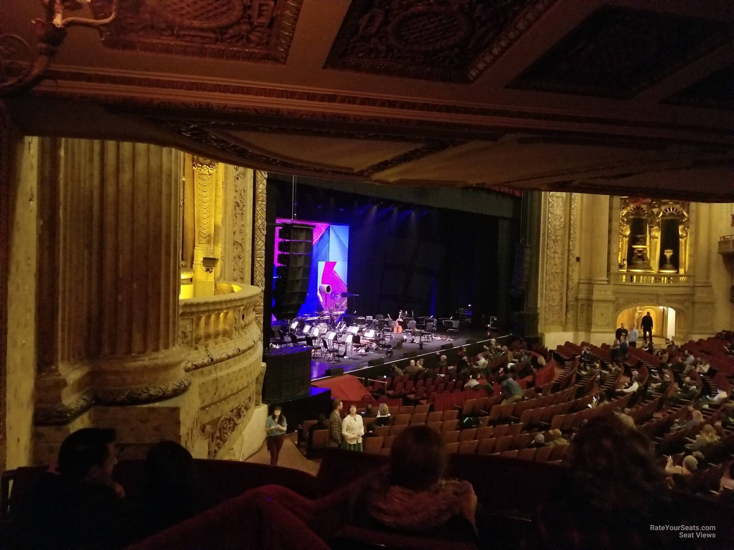 mezzanine box y seat view  - chicago theatre