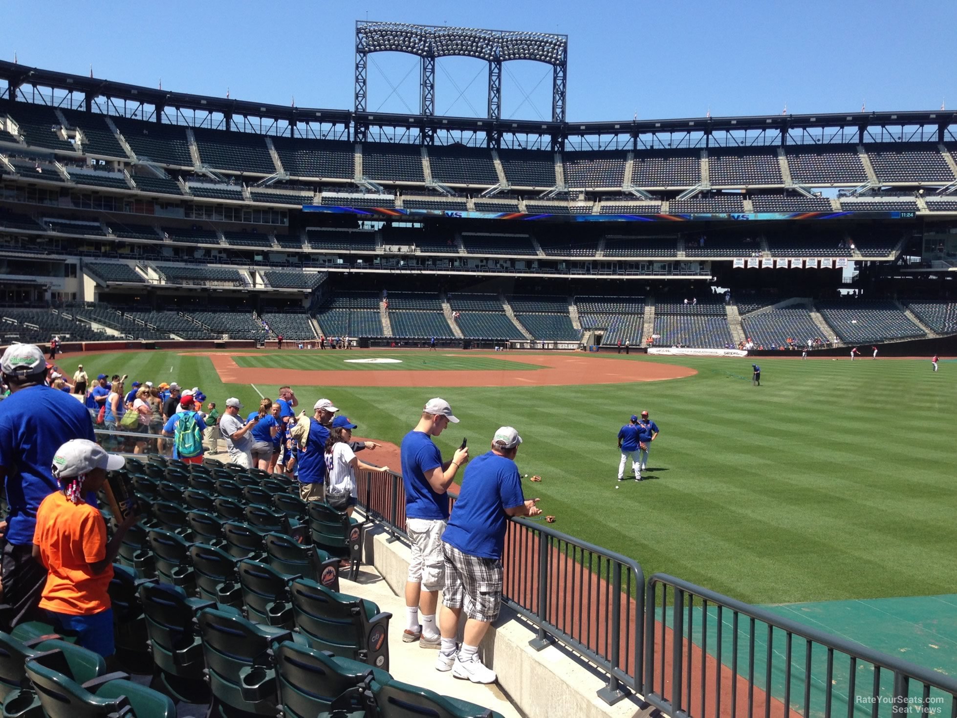 section 105, row 14 seat view  for baseball - citi field