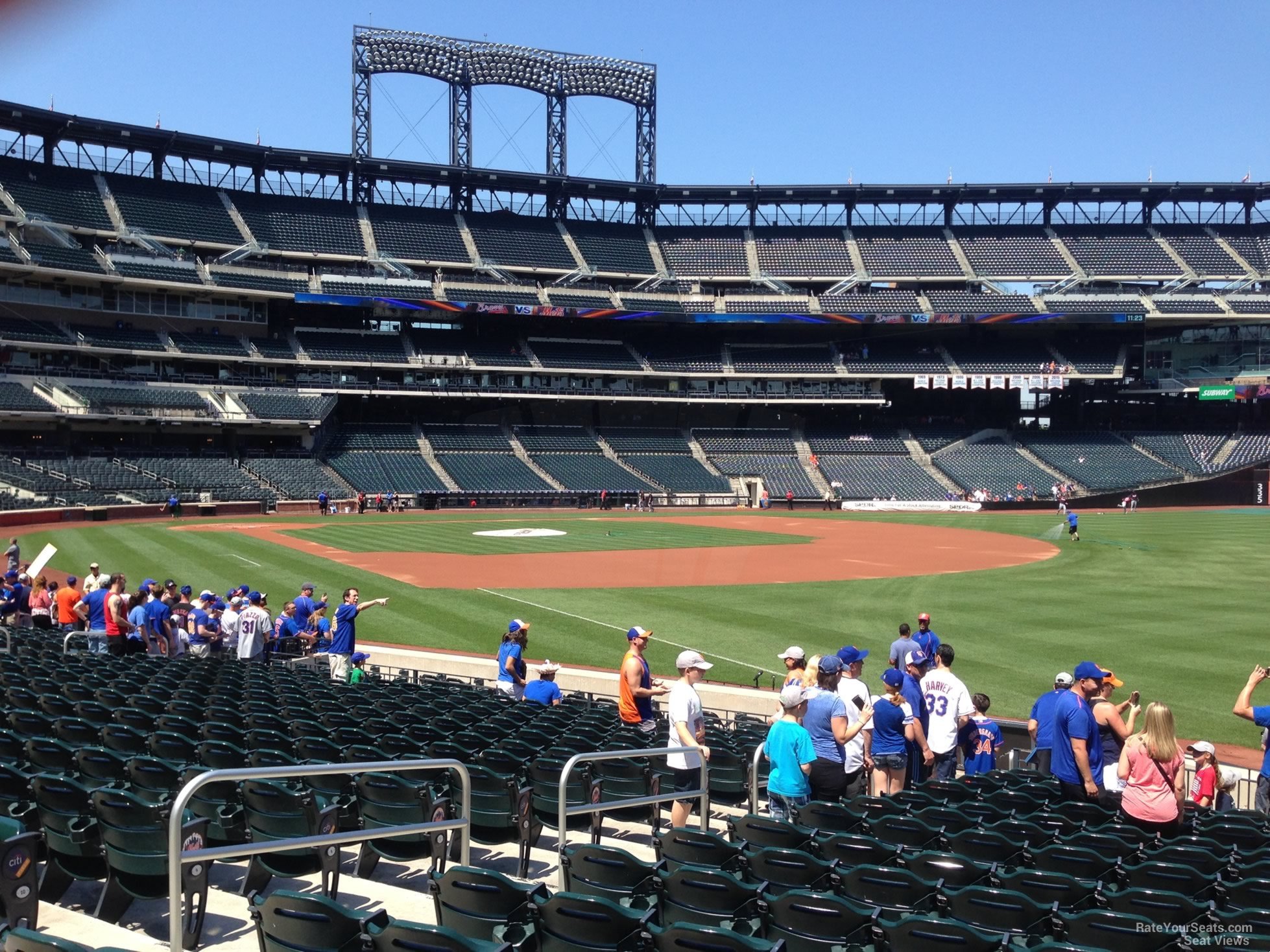 section 107, row 14 seat view  for baseball - citi field