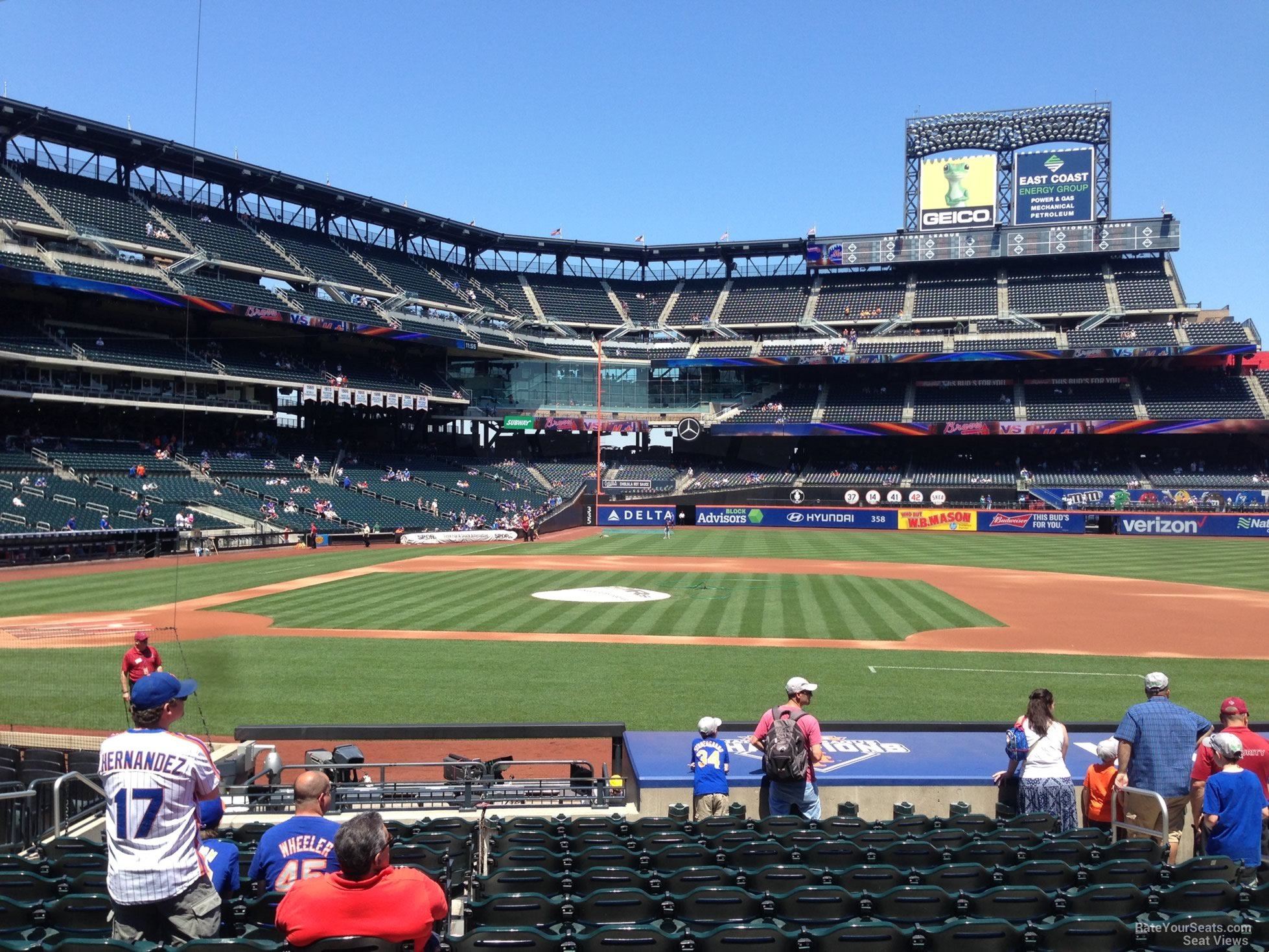 section 114, row 13 seat view  - citi field