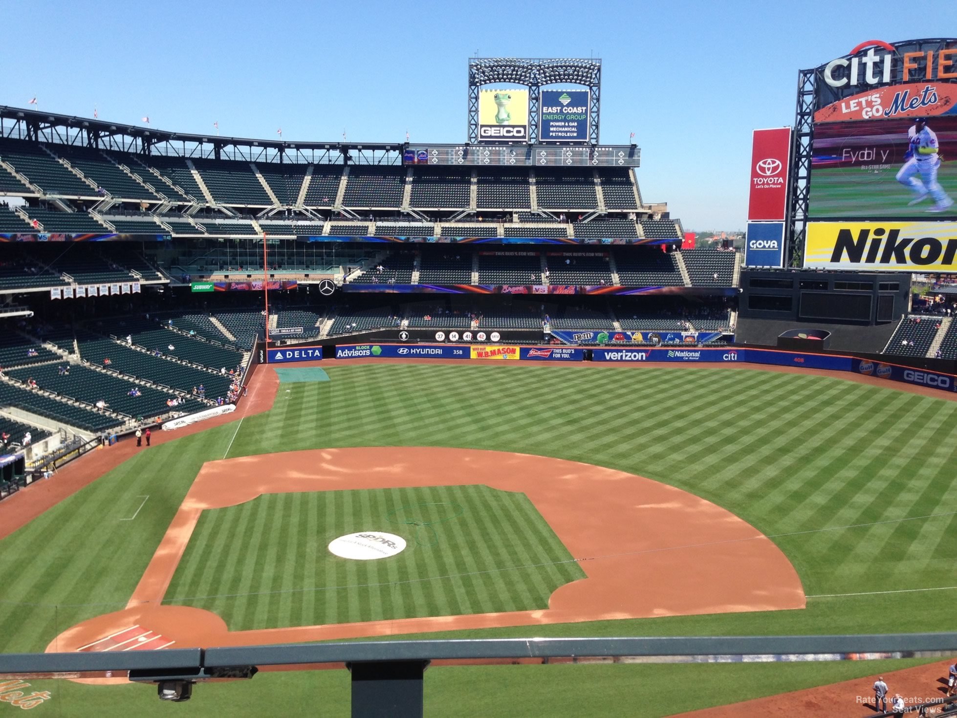 section 409, row 1 seat view  for baseball - citi field