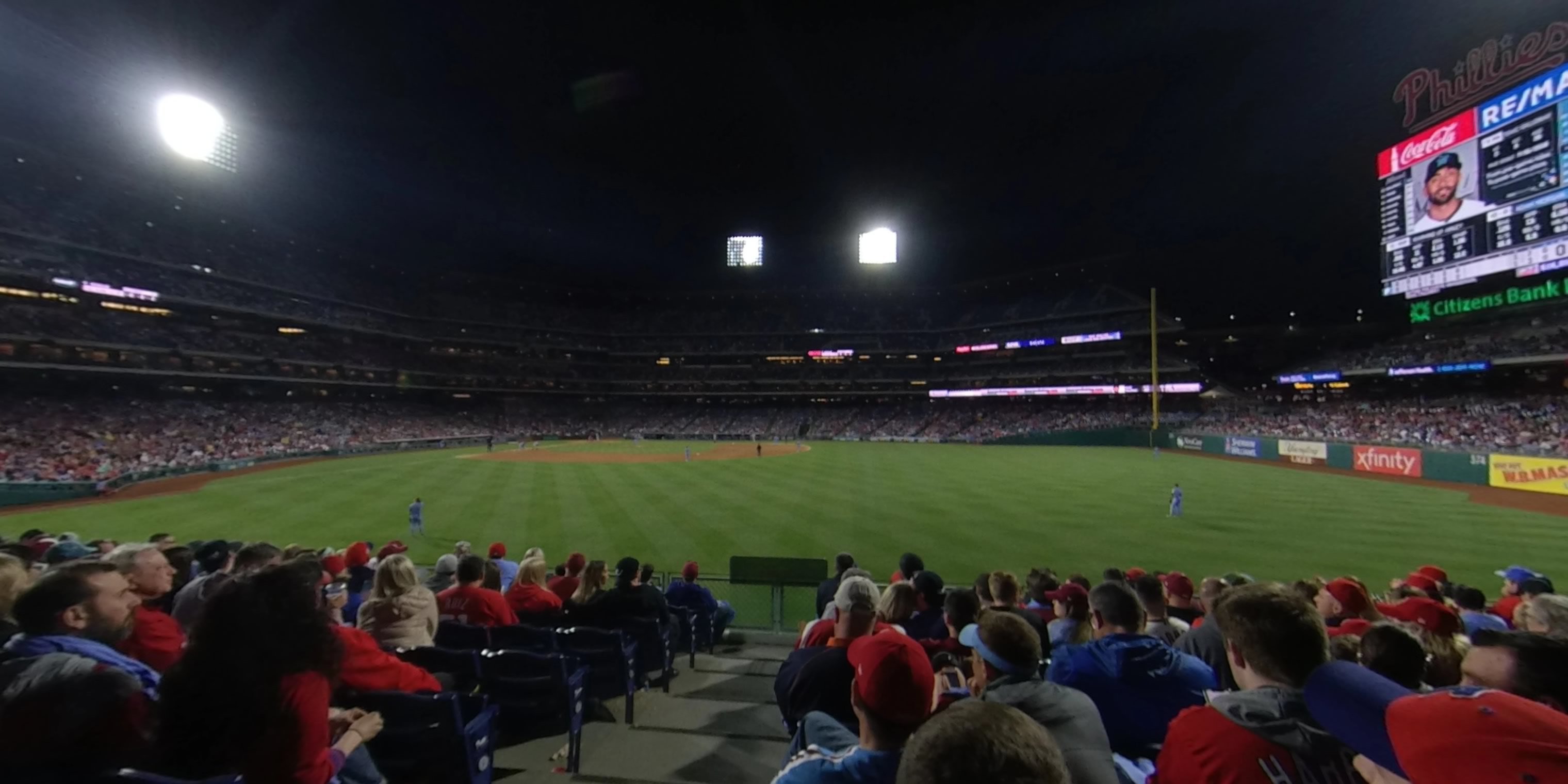 section 101 panoramic seat view  for baseball - citizens bank park