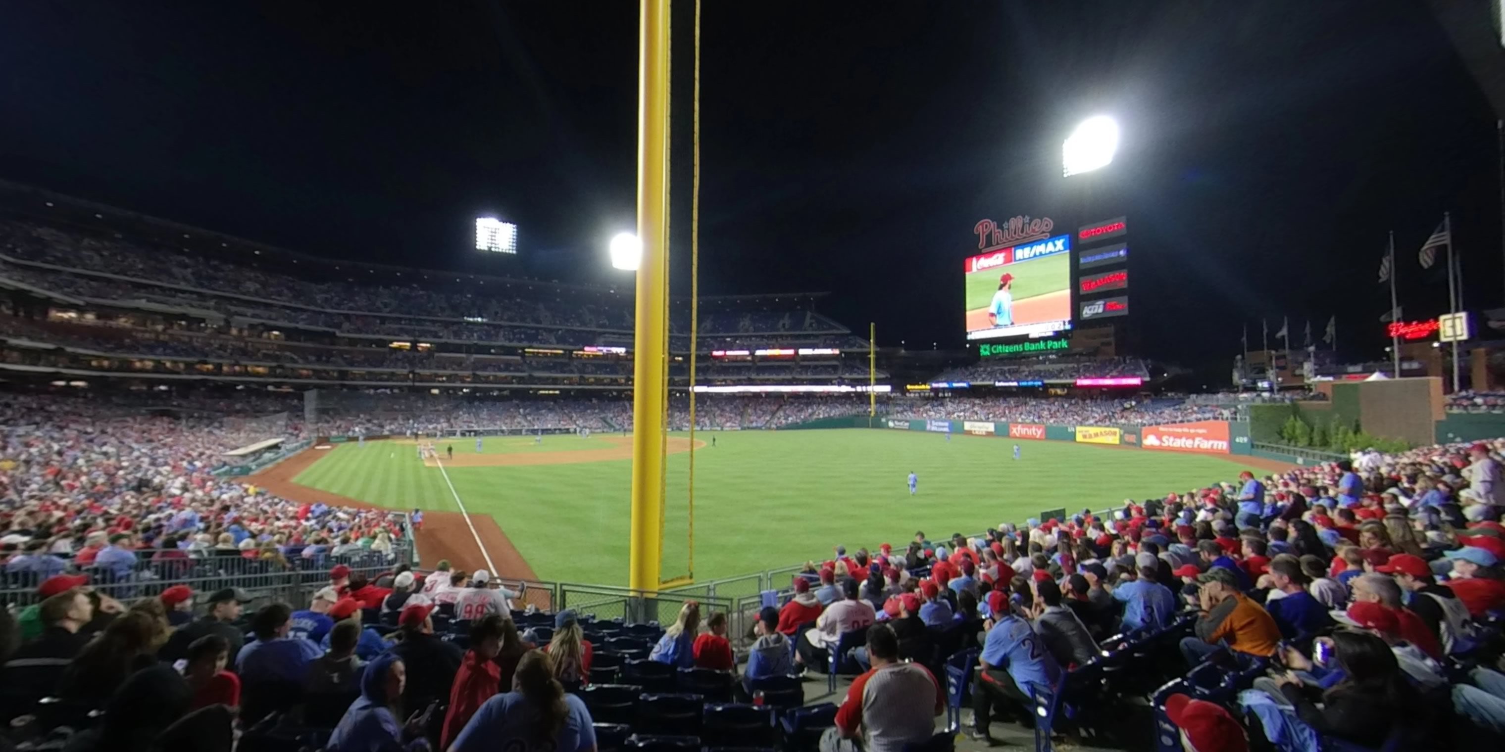 section 106 panoramic seat view  for baseball - citizens bank park