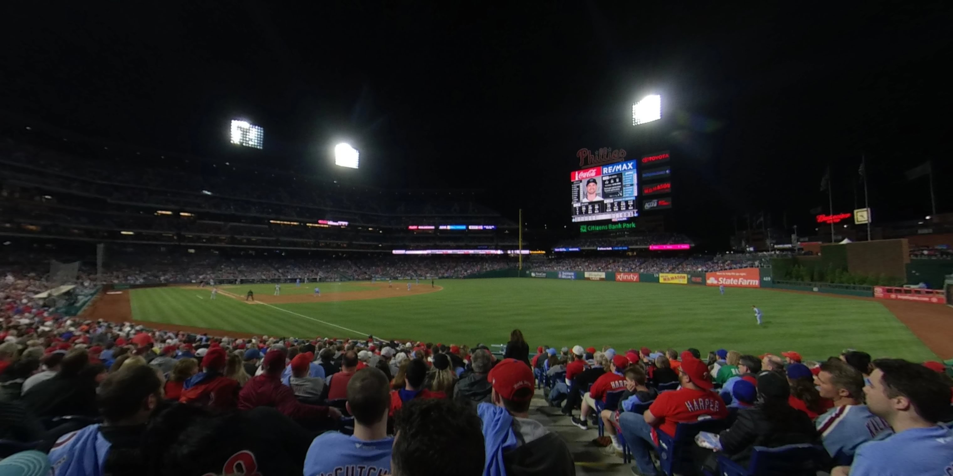 section 108 panoramic seat view  for baseball - citizens bank park