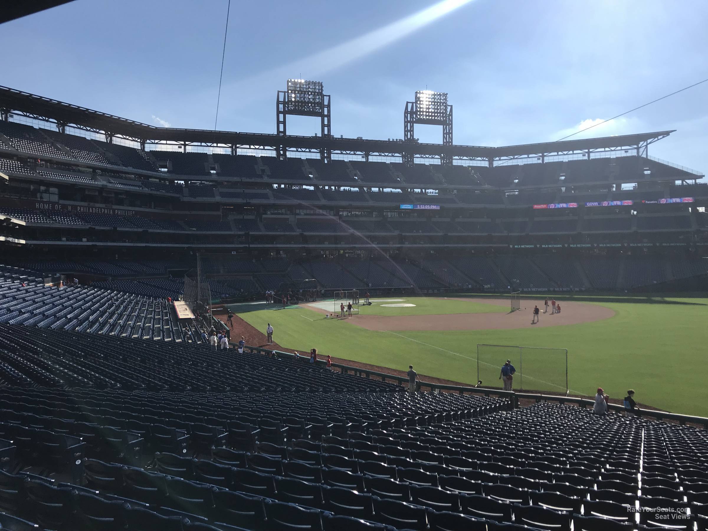 section 109, row 35 seat view  for baseball - citizens bank park