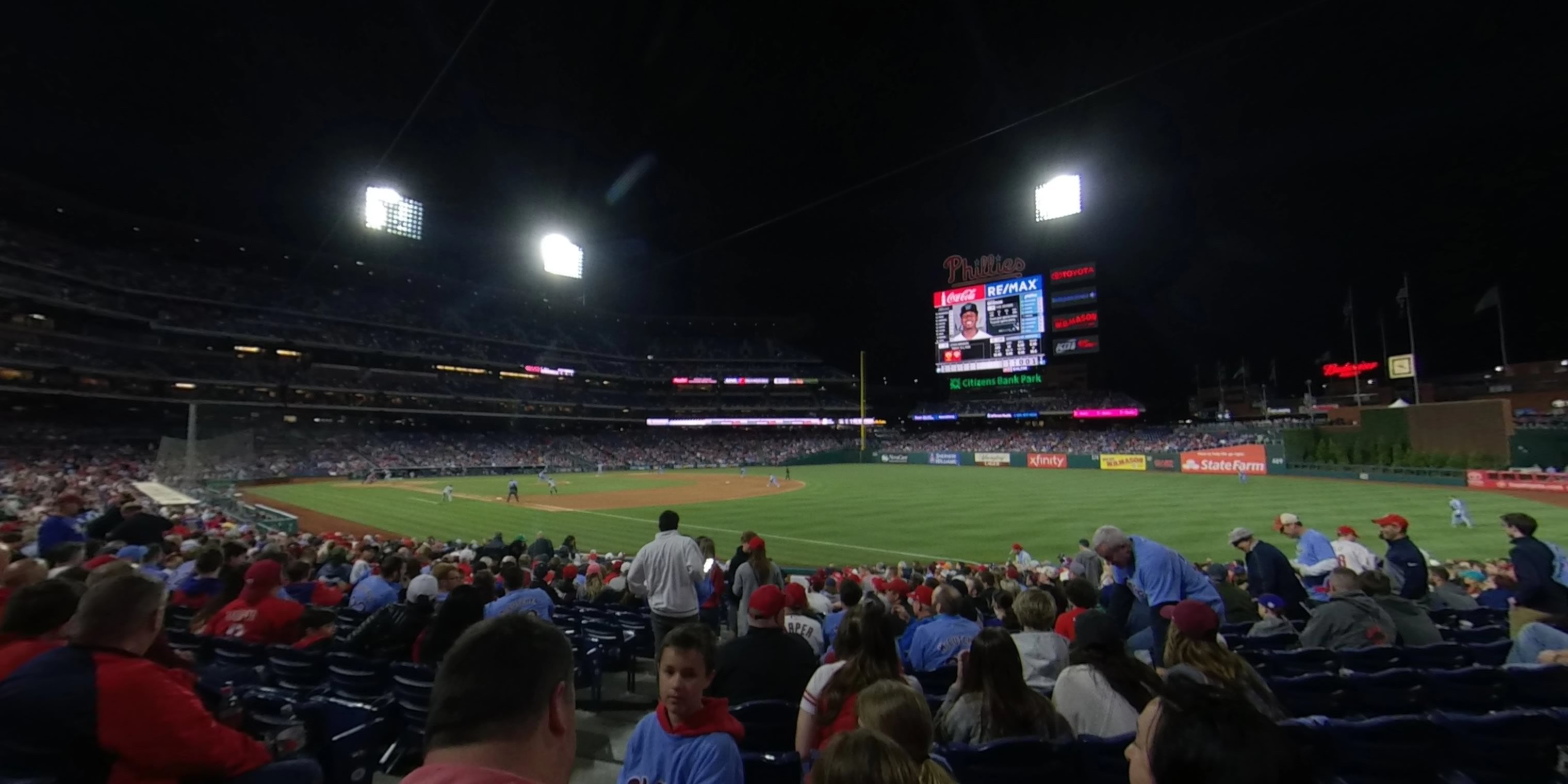 section 110 panoramic seat view  for baseball - citizens bank park
