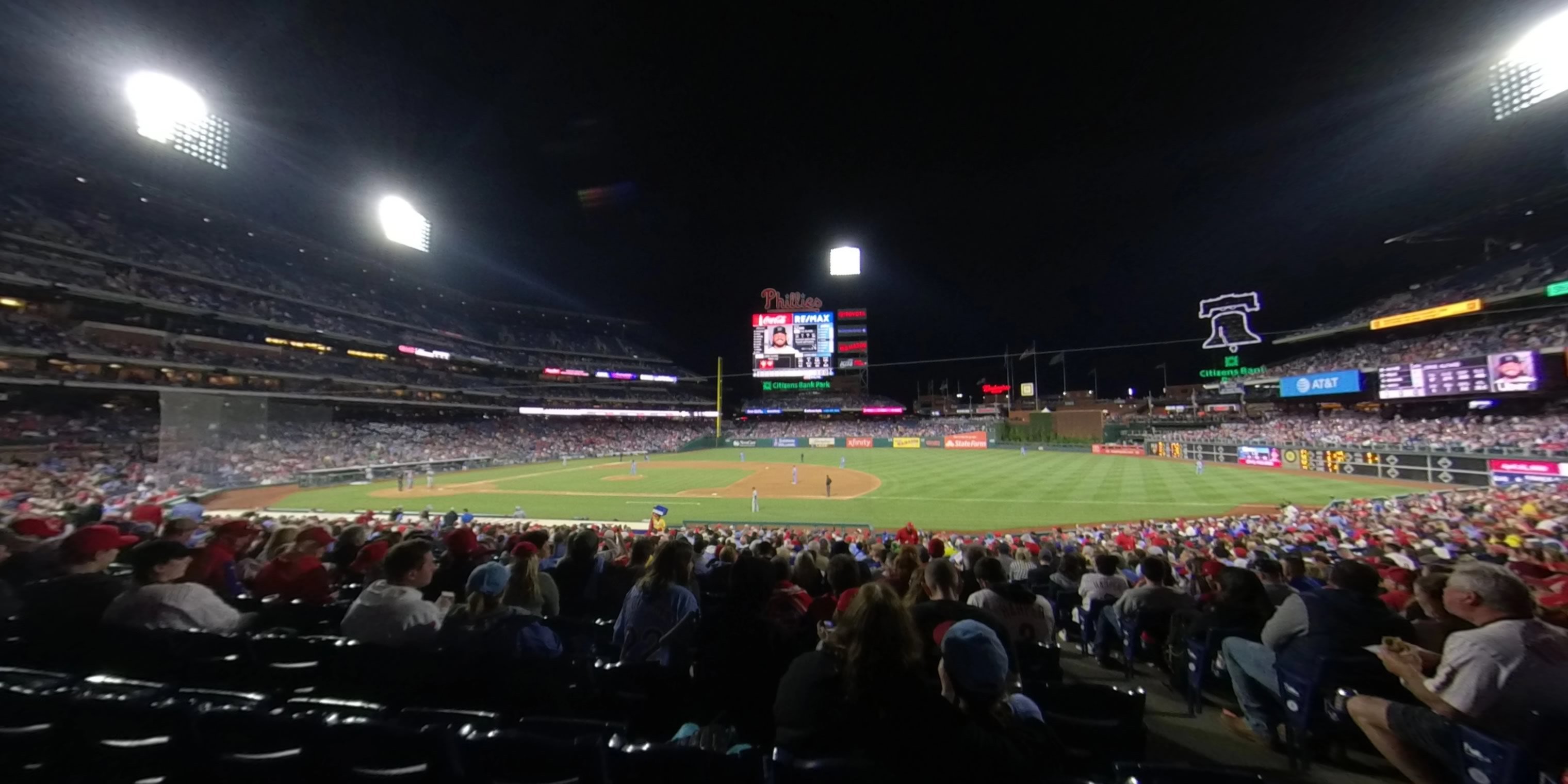 section 114 panoramic seat view  for baseball - citizens bank park